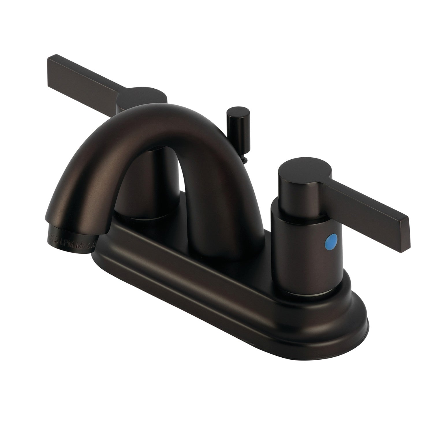 Kingston Tulare KB8615NDL - NuvoFusion Double-Handle 3-Hole Deck Mount 4-Inch Centerset Bathroom Faucet with Pop-Up Drain, Oil Rubbed Bronze