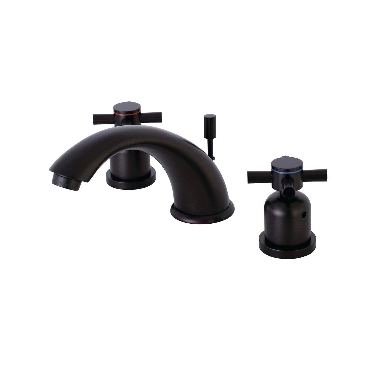 Kingston Tulare KB8965DX - Concord Two-Handle 3-Hole Deck Mount Widespread Bathroom Faucet with Pop-Up Drain, Oil Rubbed Bronze