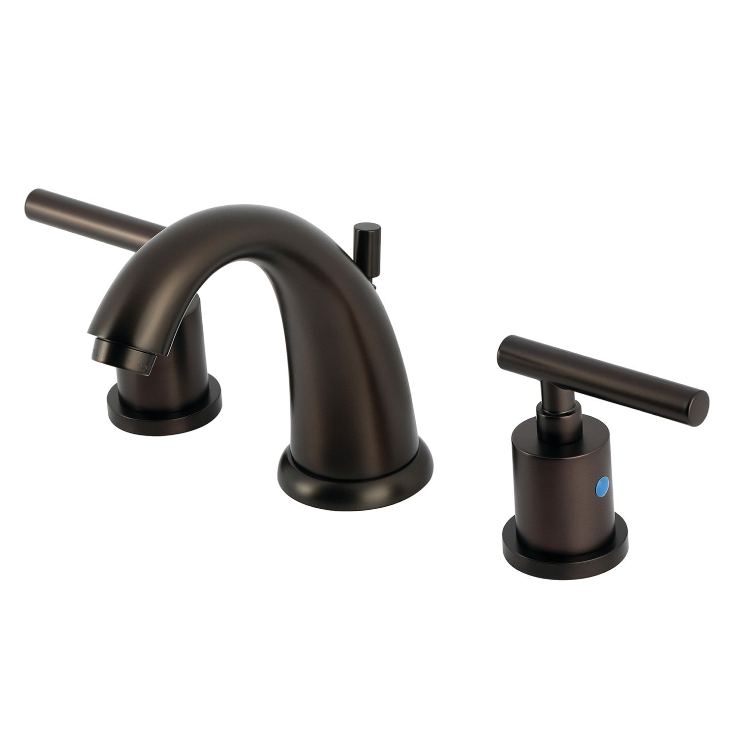 Kingston Tulare KB8985CML - Manhattan Two-Handle 3-Hole Deck Mount Widespread Bathroom Faucet with Pop-Up Drain, Oil Rubbed Bronze