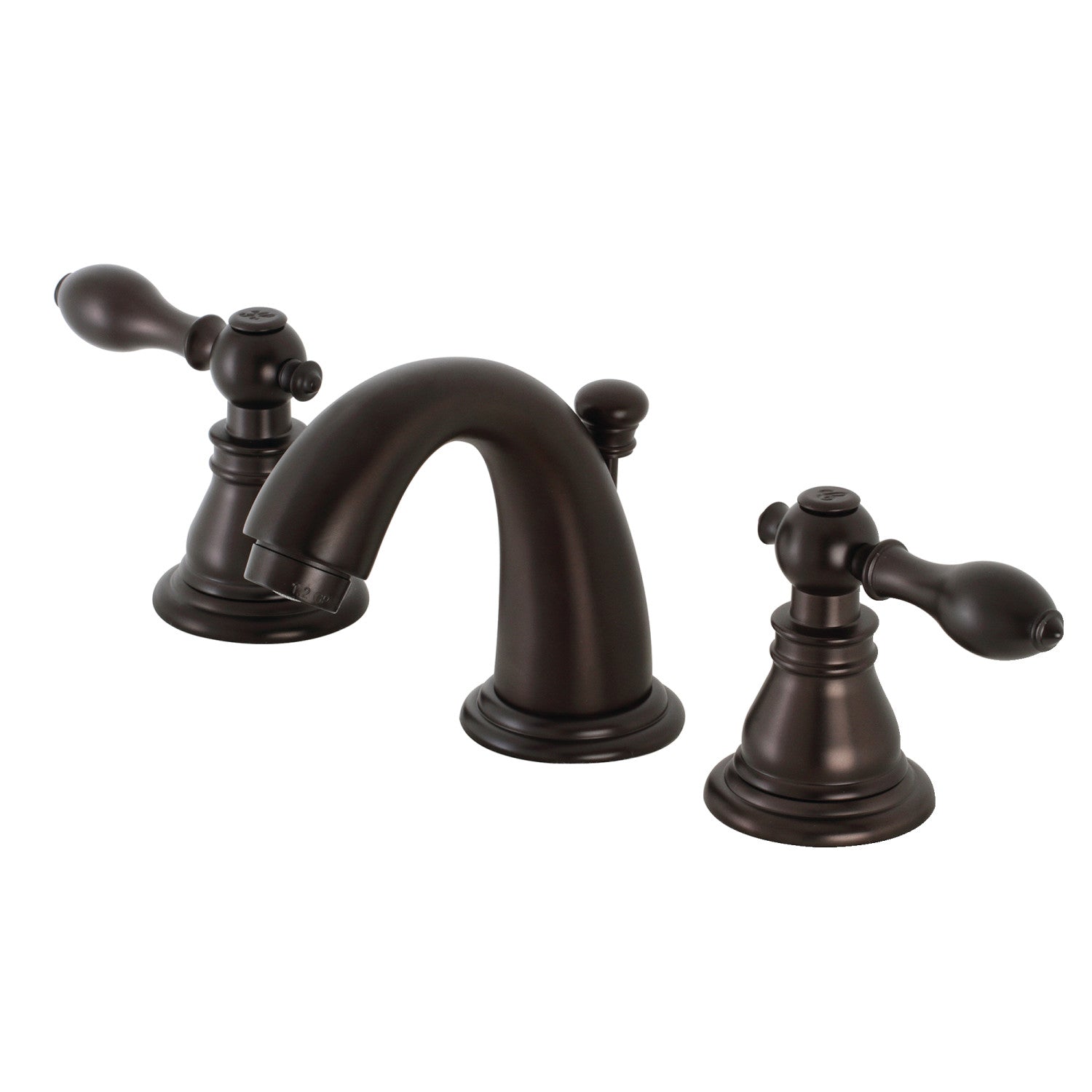 Kingston Tulare KB915ACL - American Classic Two-Handle 3-Hole Deck Mount Widespread Bathroom Faucet with Pop-Up Drain, Oil Rubbed Bronze