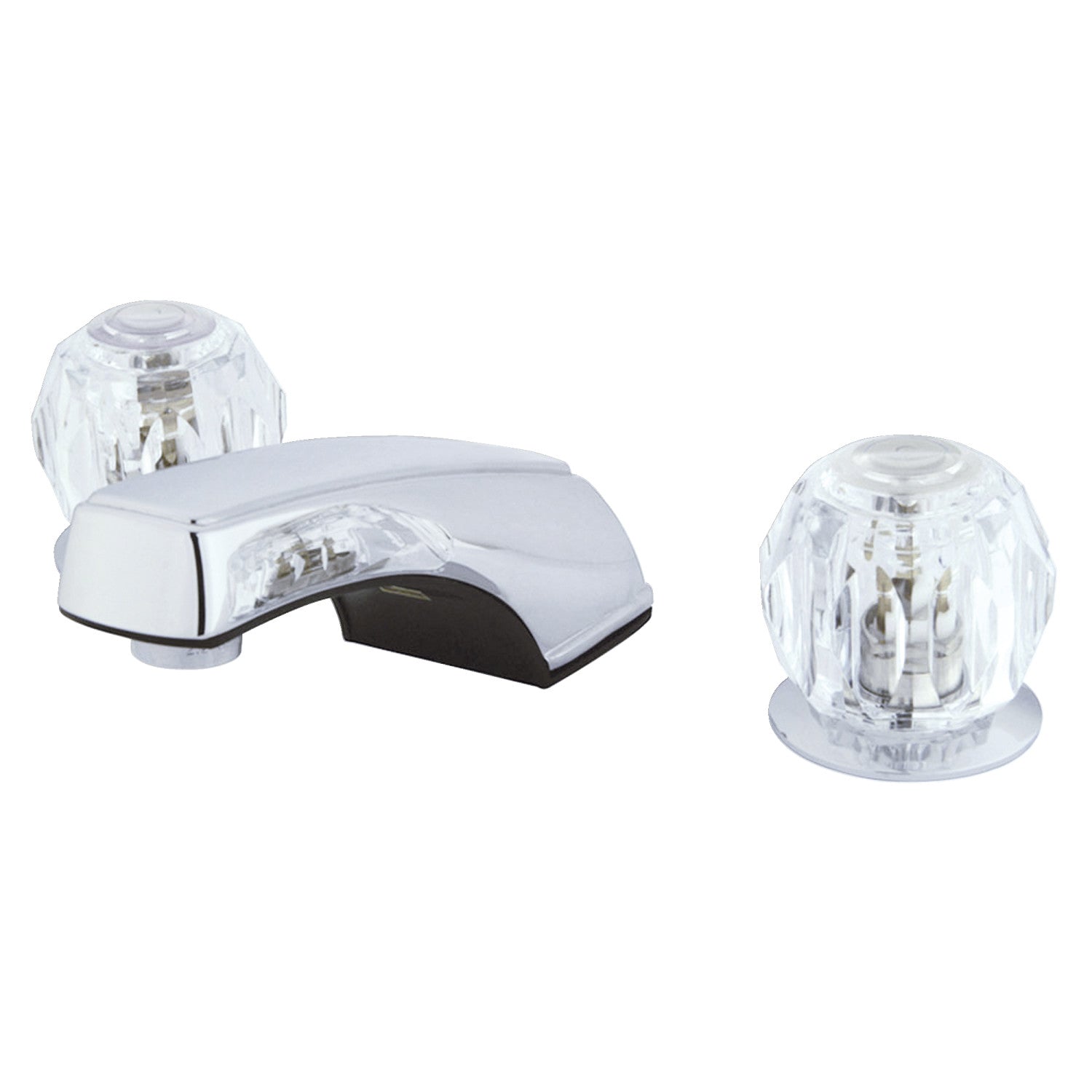 Kingston Tulare KB921LP - Americana Two-Handle 3-Hole Deck Mount Widespread Bathroom Faucet, Polished Chrome