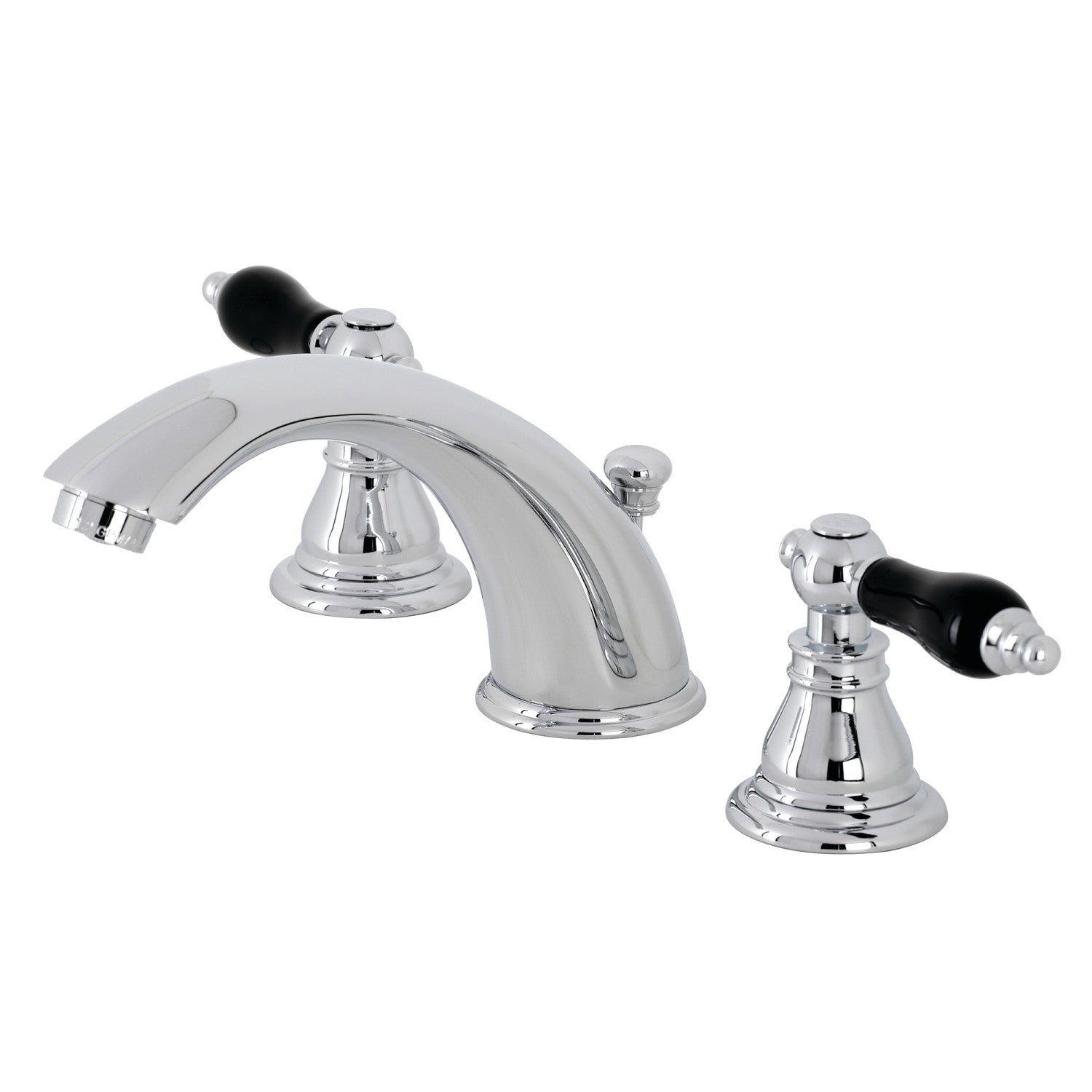Kingston Heirloom KB961AKL - Duchess Two-Handle 3-Hole Deck Mount Widespread Bathroom Faucet with Pop-Up Drain, Polished Chrome