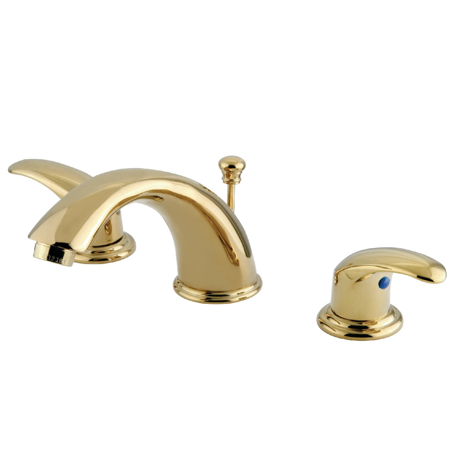 Kingston Tulare KB962LL - Legacy Two-Handle 3-Hole Deck Mount Widespread Bathroom Faucet with Pop-Up Drain, Polished Brass