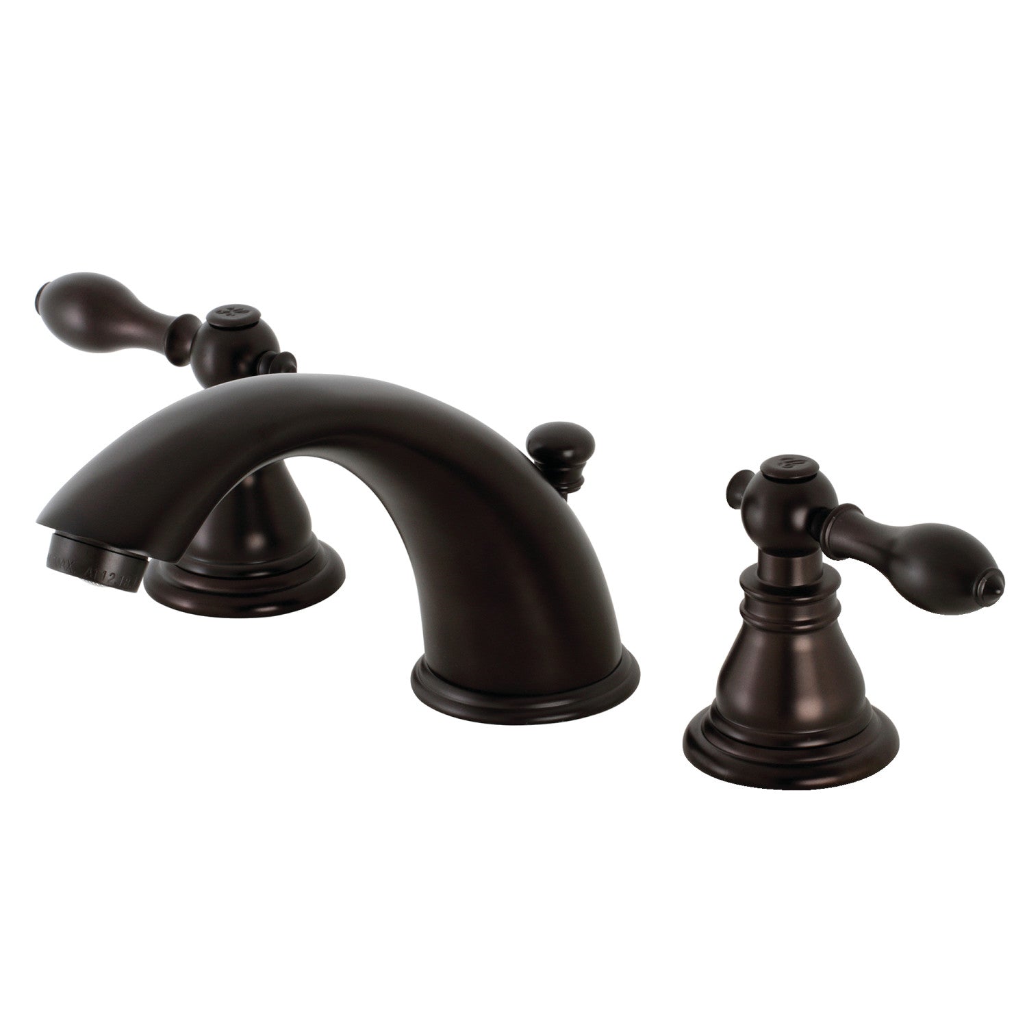 Kingston Tulare KB965ACL - American Classic Two-Handle 3-Hole Deck Mount Widespread Bathroom Faucet with Pop-Up Drain, Oil Rubbed Bronze