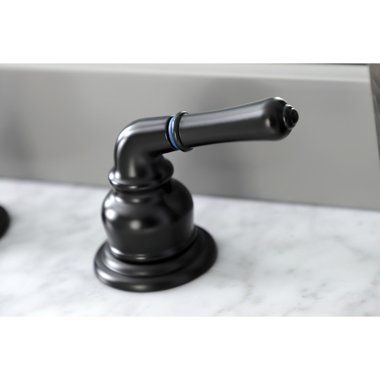 Kingston Tulare KB980 - Magellan Two-Handle 3-Hole Deck Mount Widespread Bathroom Faucet with Pop-Up Drain, Matte Black — thumbnail 2