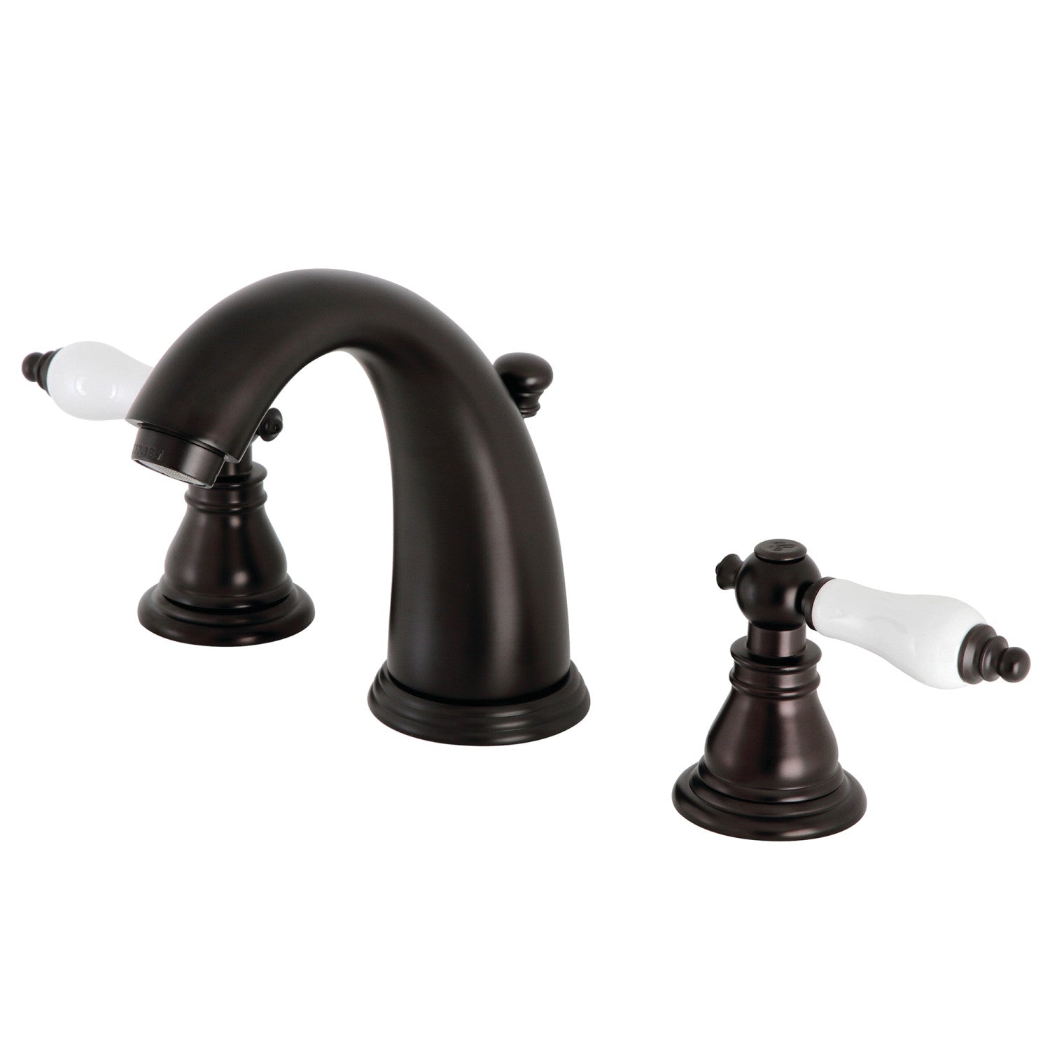Kingston Heirloom KB985APL - American Patriot Two-Handle 3-Hole Deck Mount Widespread Bathroom Faucet with Pop-Up Drain, Oil Rubbed Bronze