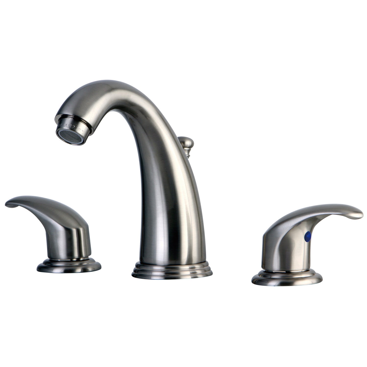 Kingston Tulare KB988LL - Magellan Two-Handle 3-Hole Deck Mount Widespread Bathroom Faucet with Pop-Up Drain, Brushed Nickel