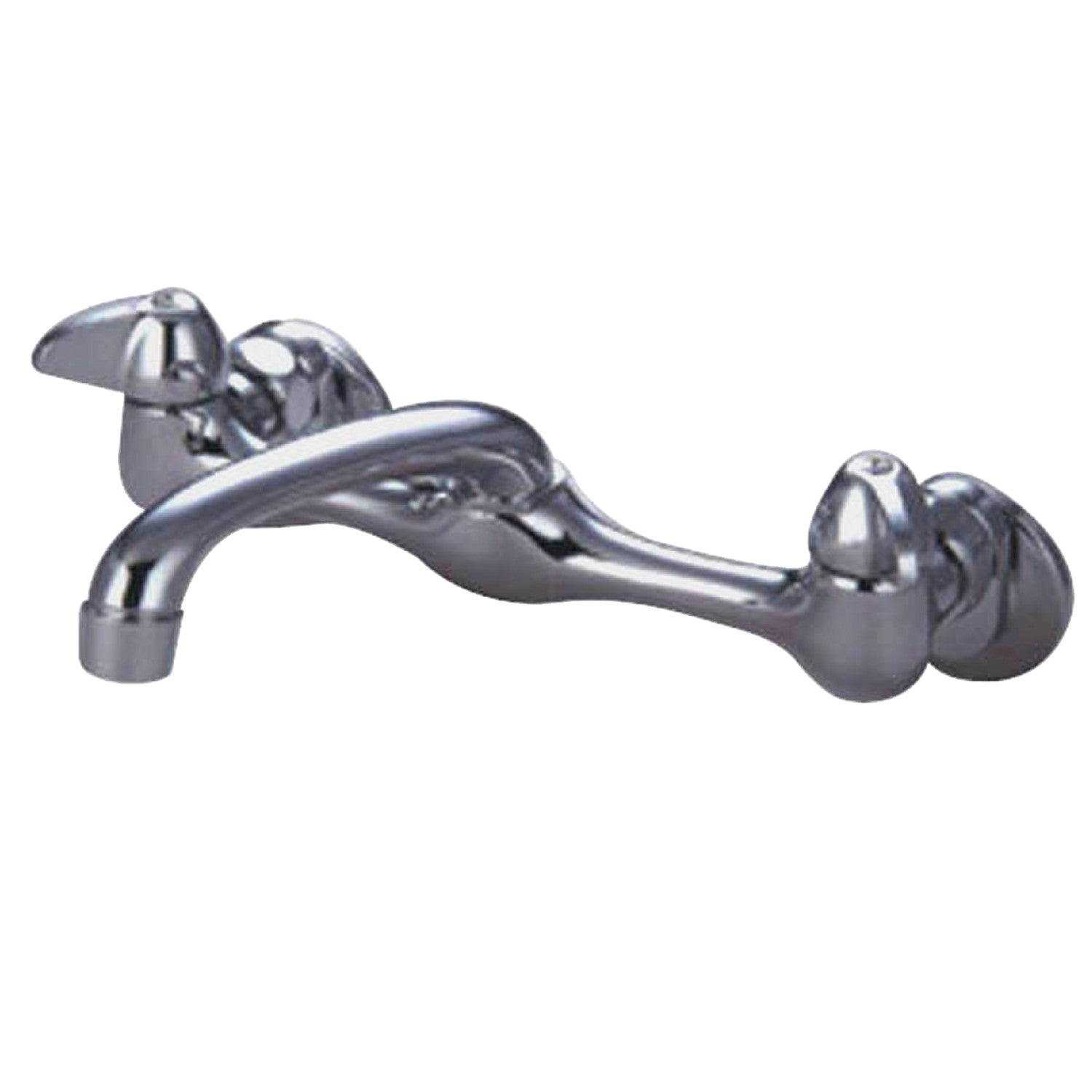 Kingston Proseal KF102 Two-Handle 2-Hole Wall Mount Bridge Kitchen Faucet, Polished Chrome