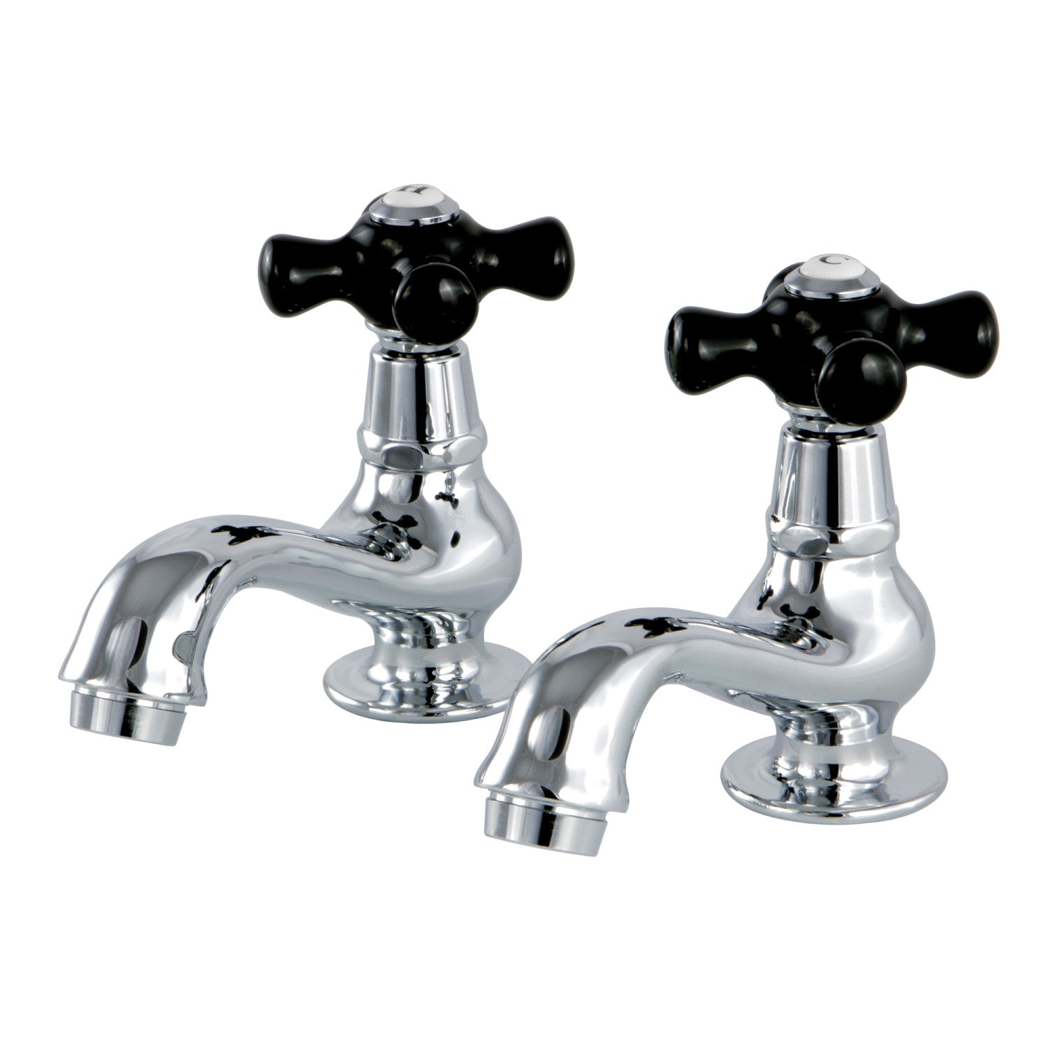 Kingston Heirloom KS1101PKX - Duchess Two-Handle Deck Mount Basin Tap Faucet, Polished Chrome
