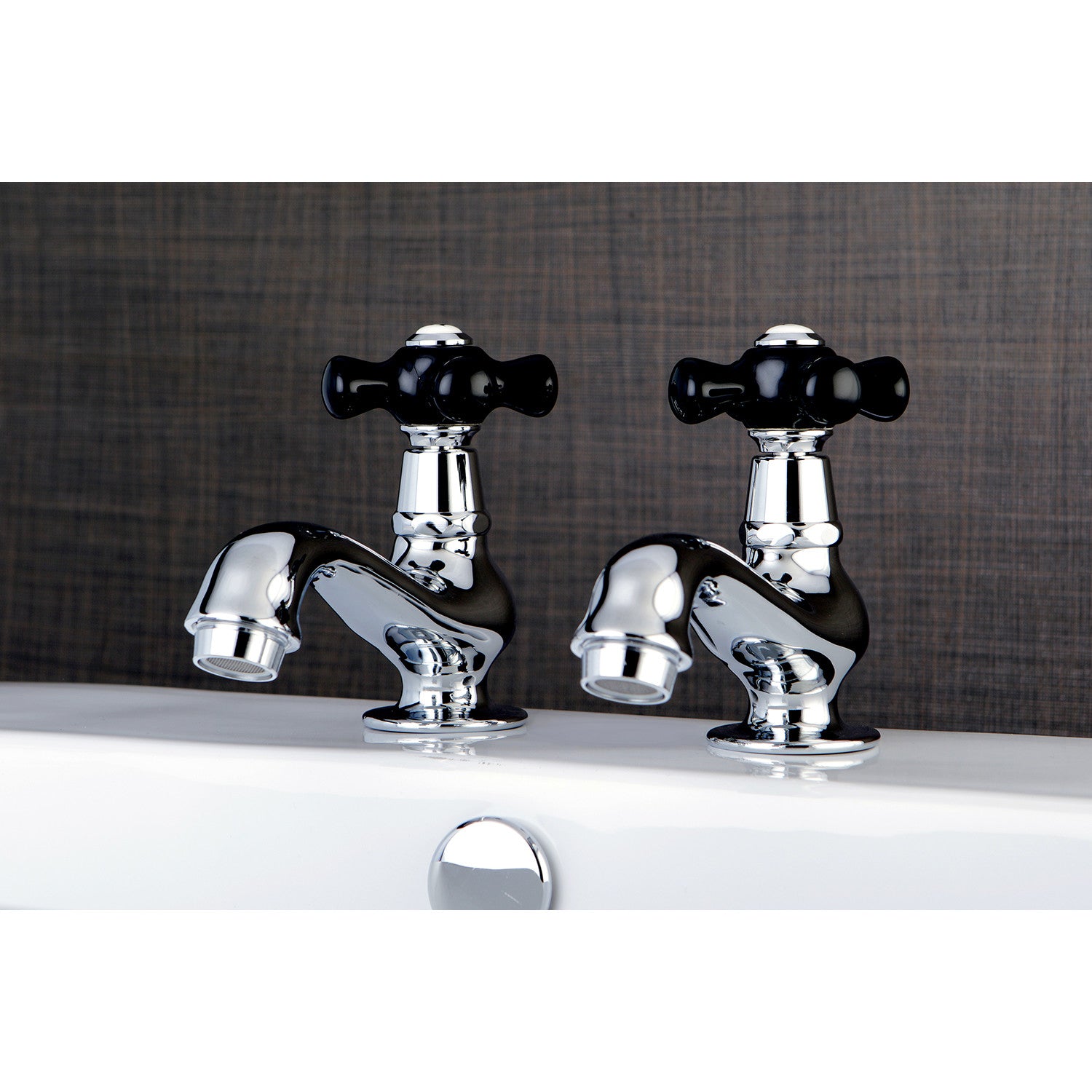 Kingston Heirloom KS1101PKX - Duchess Two-Handle Deck Mount Basin Tap Faucet, Polished Chrome — thumbnail 2