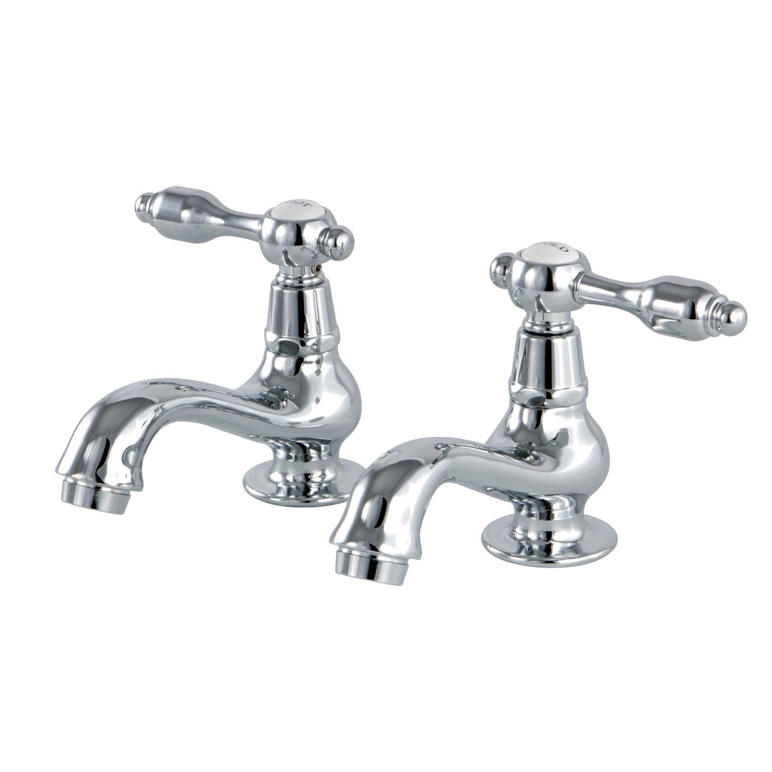 Kingston Heirloom KS1101TAL - Tudor Two-Handle Deck Mount Basin Tap Faucet, Polished Chrome
