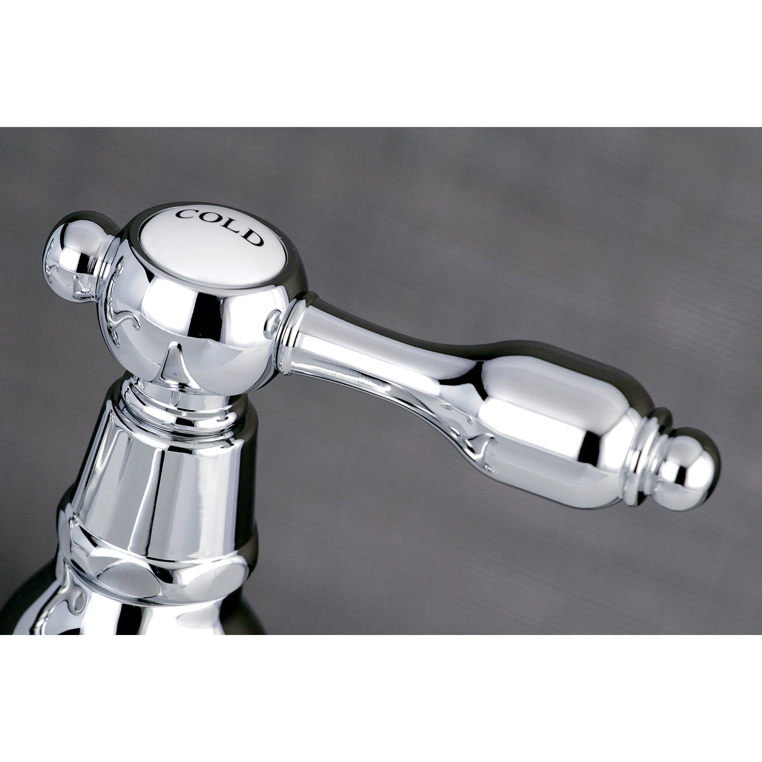 Kingston Heirloom KS1101TAL - Tudor Two-Handle Deck Mount Basin Tap Faucet, Polished Chrome — thumbnail 2