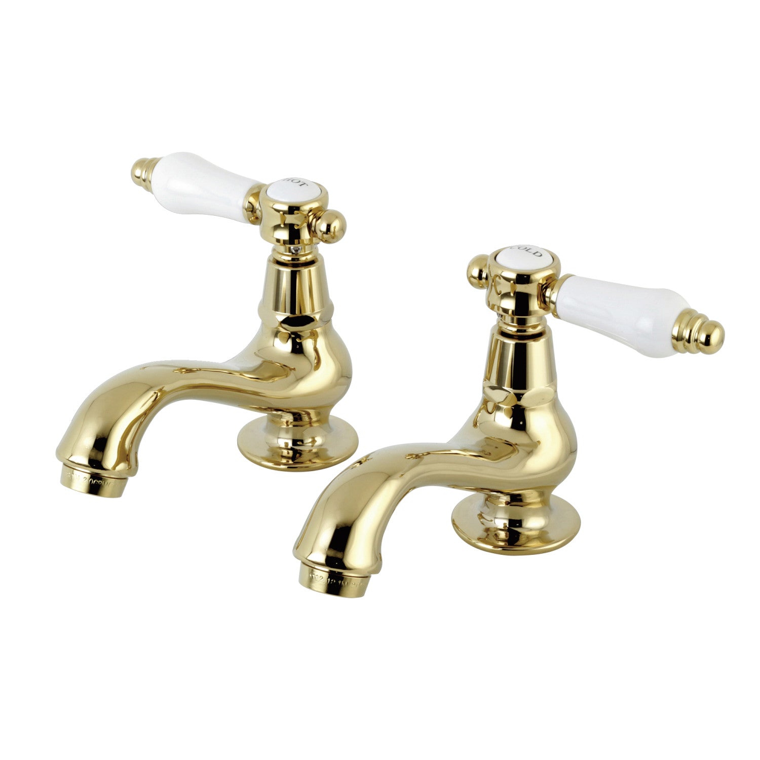 Kingston Heirloom KS1102BPL - Bel-Air Two-Handle Deck Mount Basin Tap Faucet, Polished Brass