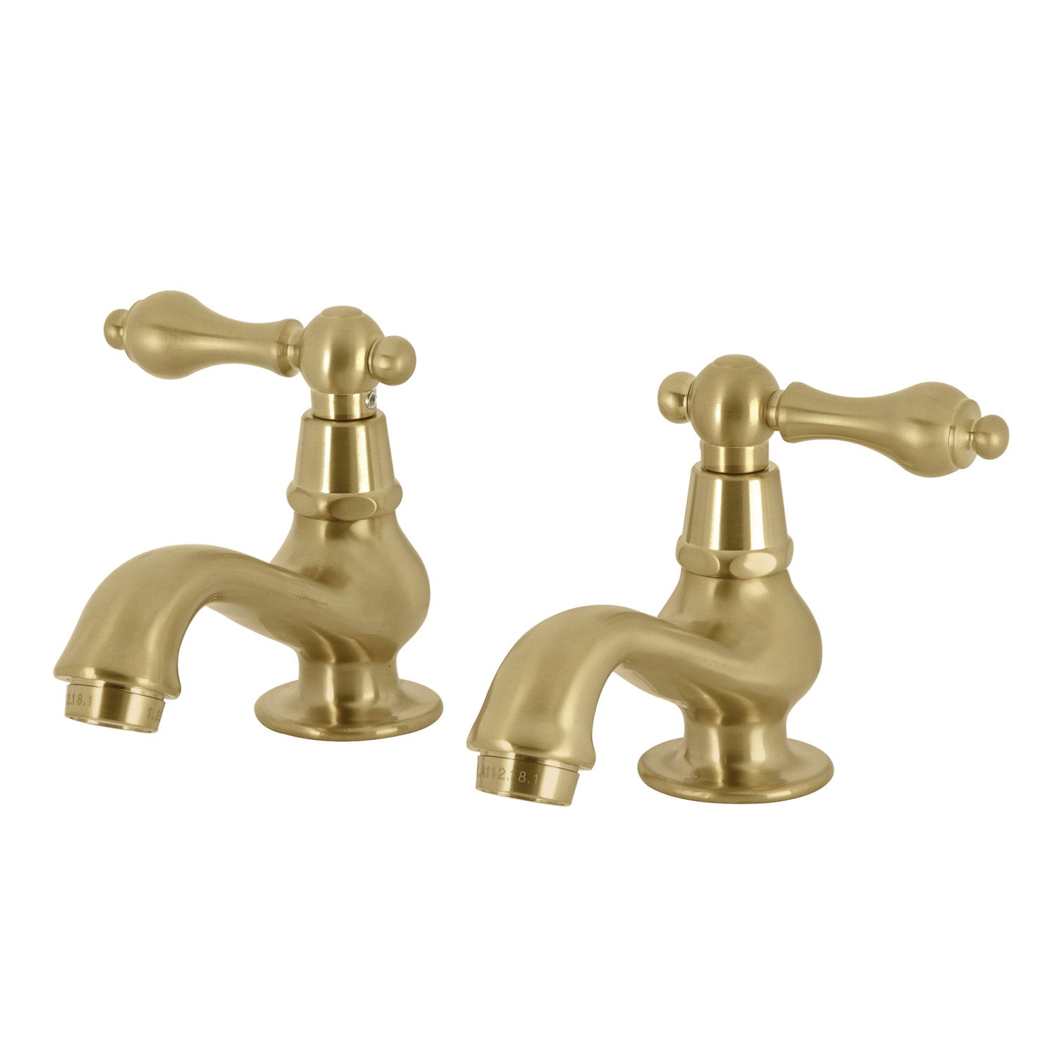Kingston Heirloom KS1107AL - Heritage Two-Handle Deck Mount Basin Tap Faucet, Brushed Brass