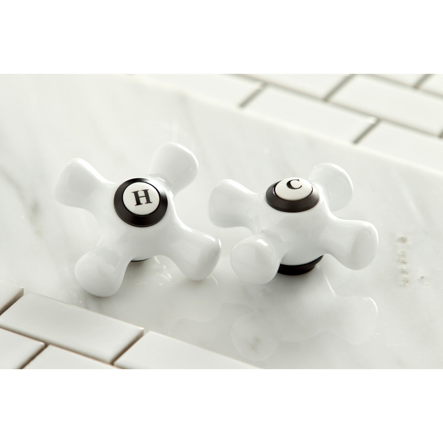 Kingston Heritage KS1145PX Two-Handle 2-Hole Deck Mount Bridge Kitchen Faucet, Oil Rubbed Bronze — thumbnail 3