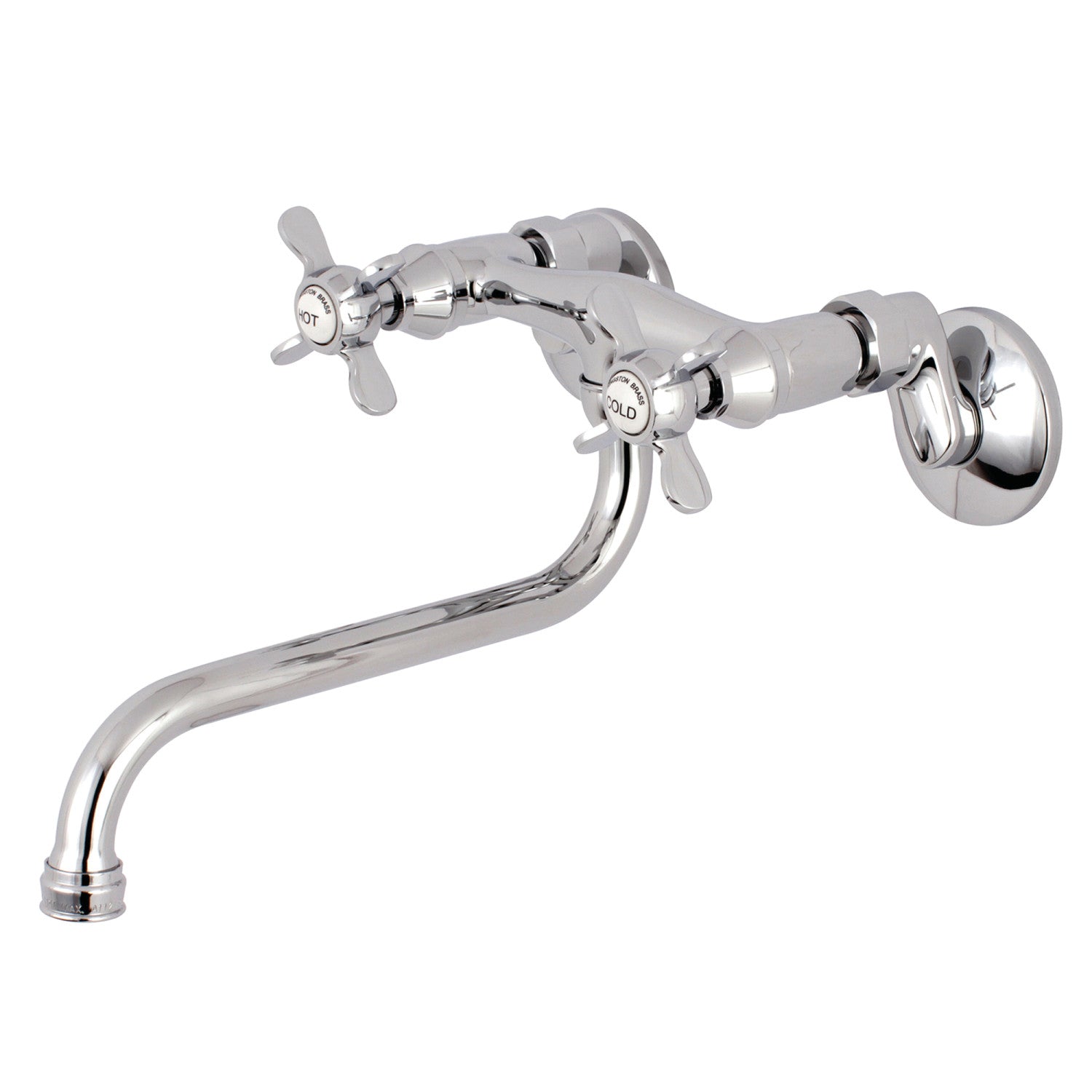 Kingston Heirloom KS115C - Essex Double-Handle 2-Hole Wall Mount Bathroom Faucet, Polished Chrome