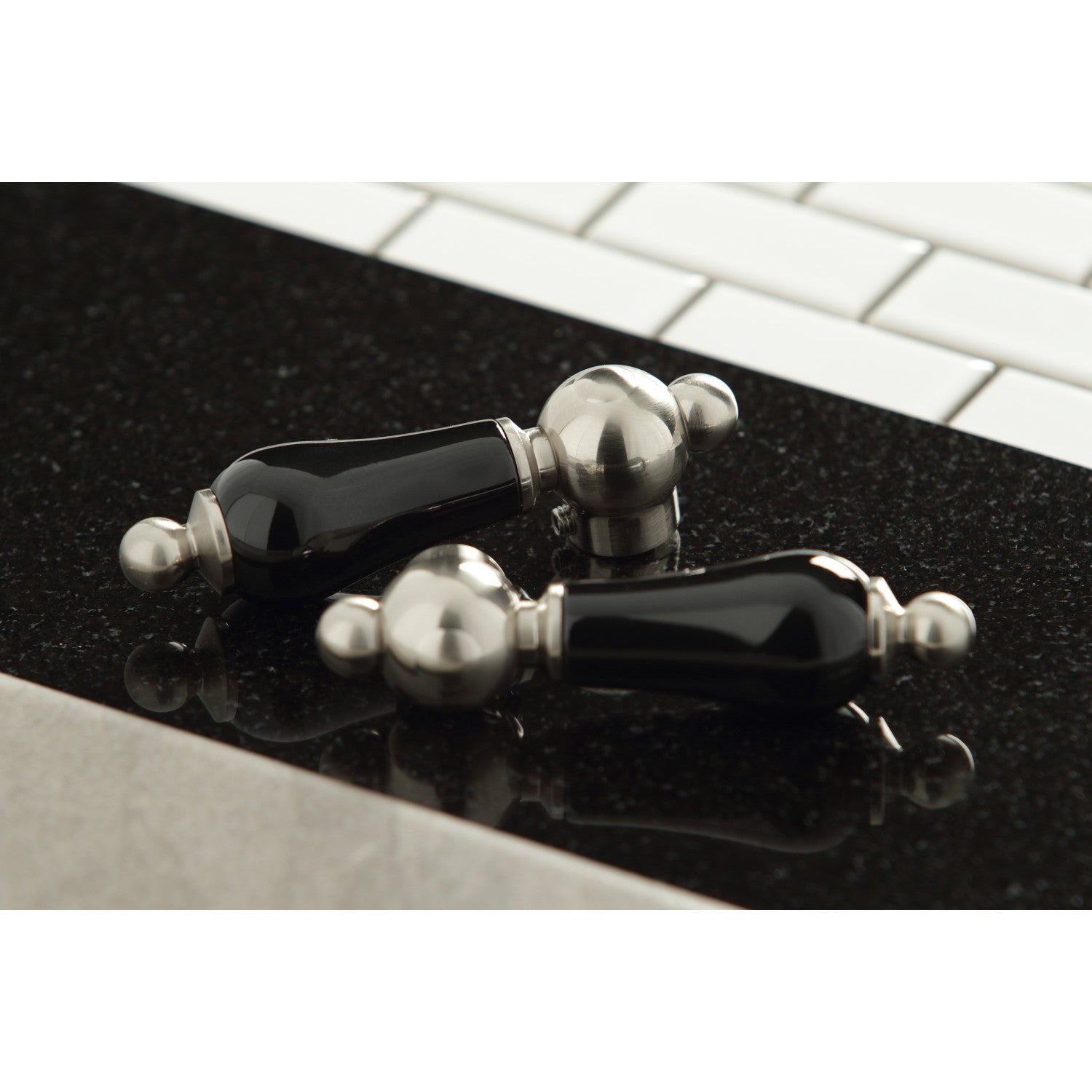 Kingston Heirloom KS1238PKLBS - Duchess Two-Handle 2-or-4 Hole Kitchen Faucet with Brass Sprayer, Brushed Nickel — thumbnail 3