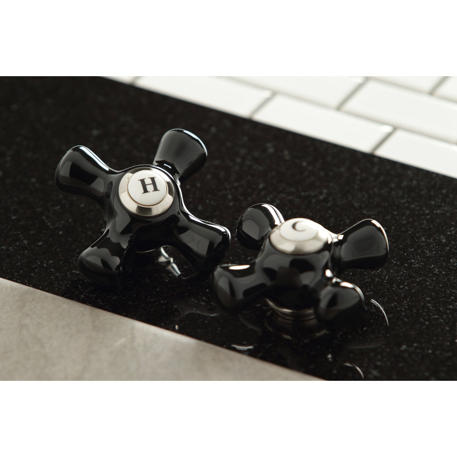 Kingston Heirloom KS1238PKXBS - Duchess Two-Handle 2-or-4 Hole Kitchen Faucet with Brass Sprayer, Brushed Nickel — thumbnail 3