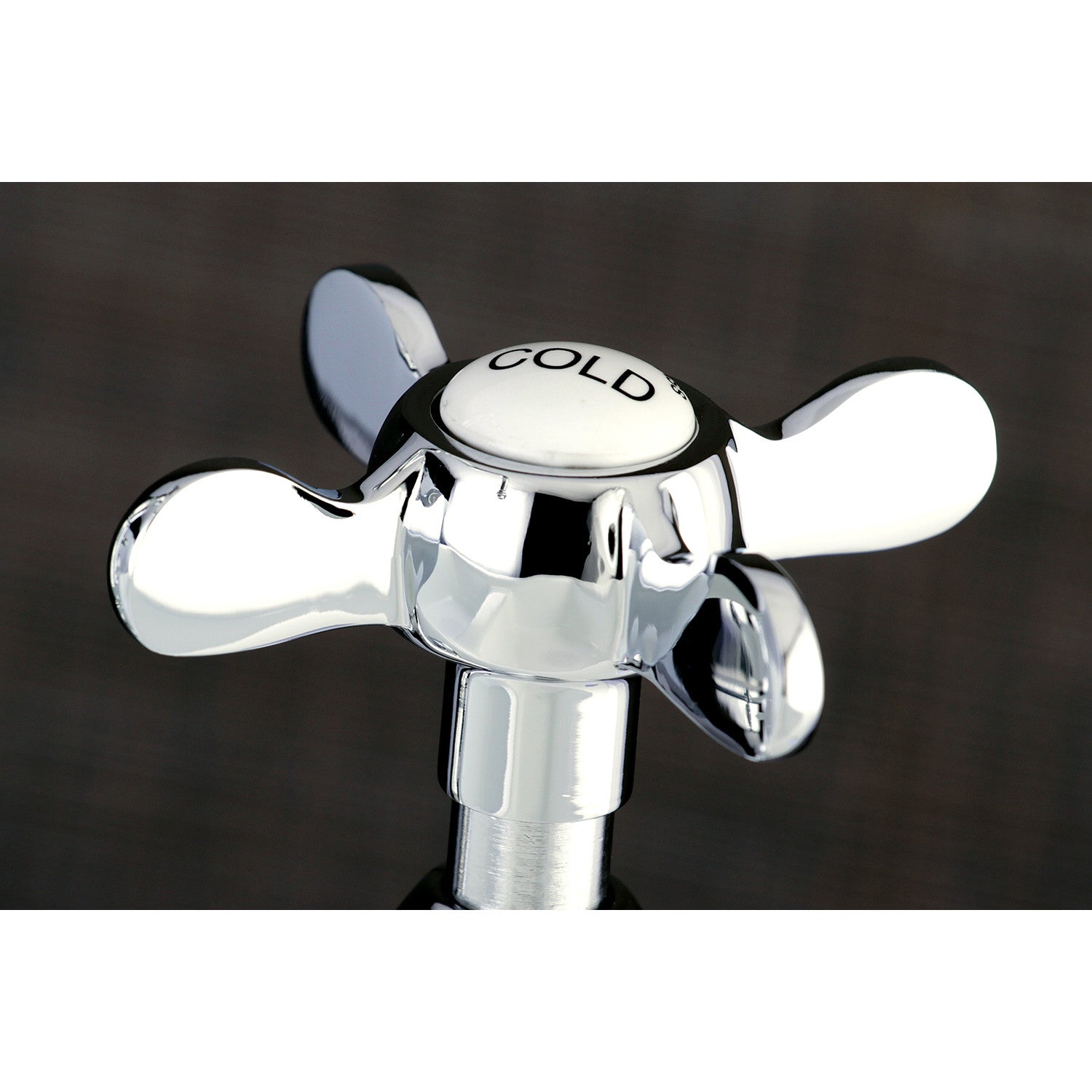 Kingston Heirloom KS1271BEXBS - Essex Two-Handle 4-Hole Deck Mount Bridge Kitchen Faucet with Brass Sprayer, Polished Chrome — thumbnail 2