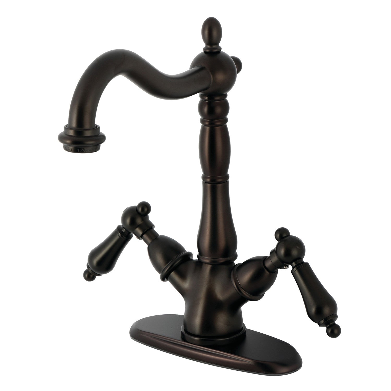Kingston Heirloom KS1495AL - Heritage Two-Handle 1-or-3 Hole Deck Mount Vessel Faucet, Oil Rubbed Bronze