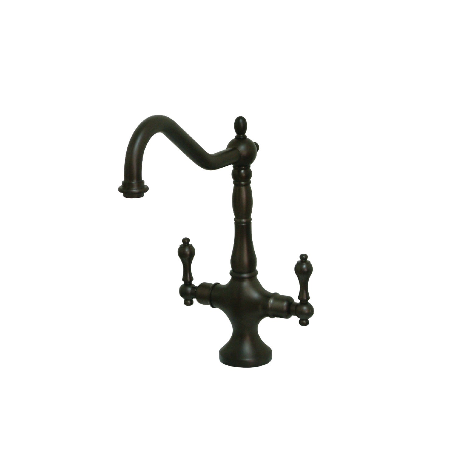 Kingston Heirloom KS1775ALLS - Heritage Two-Handle 1-Hole Kitchen Faucet, Oil Rubbed Bronze