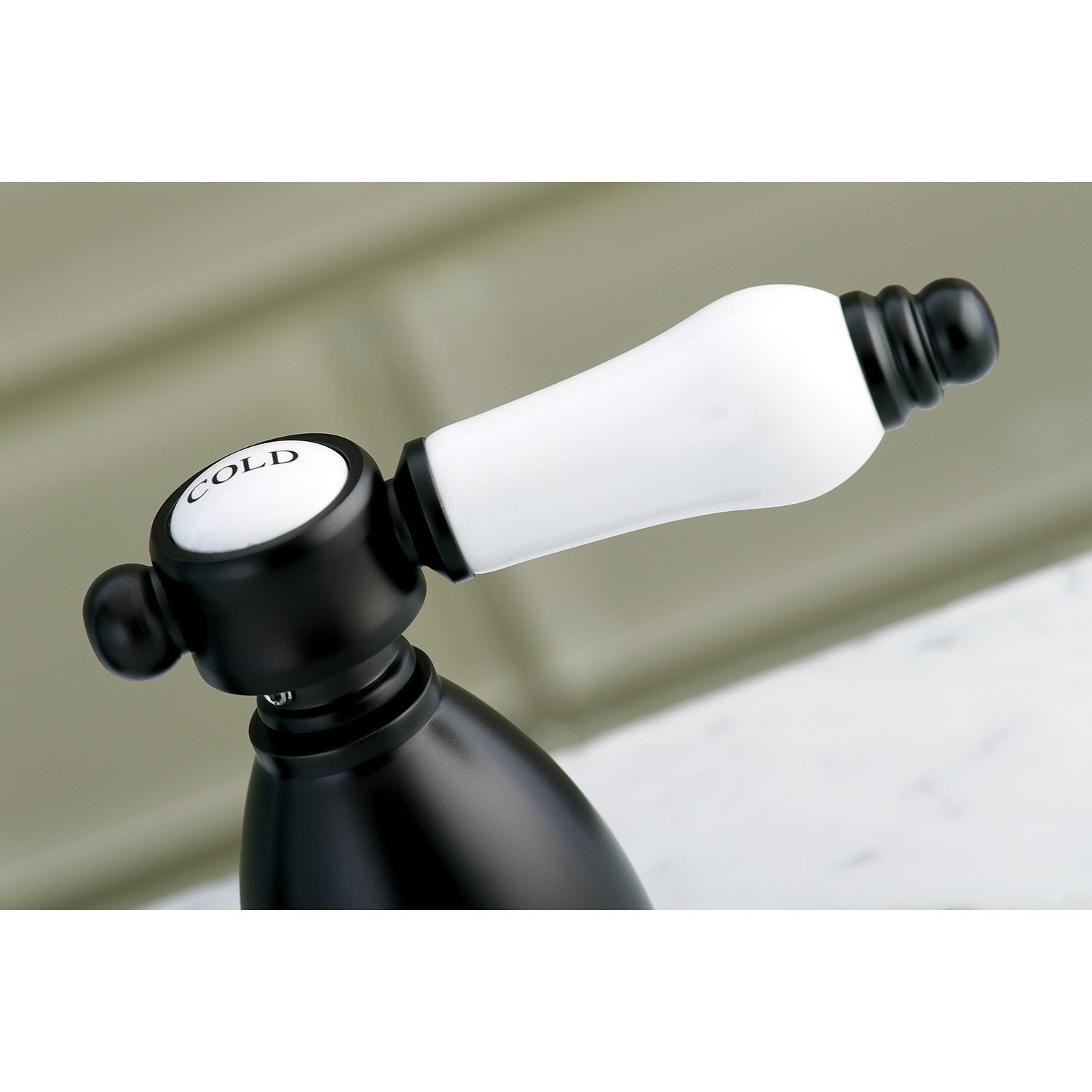 Kingston Heirloom KS1995BPL - Bel-Air Two-Handle 3-Hole Deck Mount Widespread Bathroom Faucet with Brass Pop-Up, Oil Rubbed Bronze — thumbnail 3