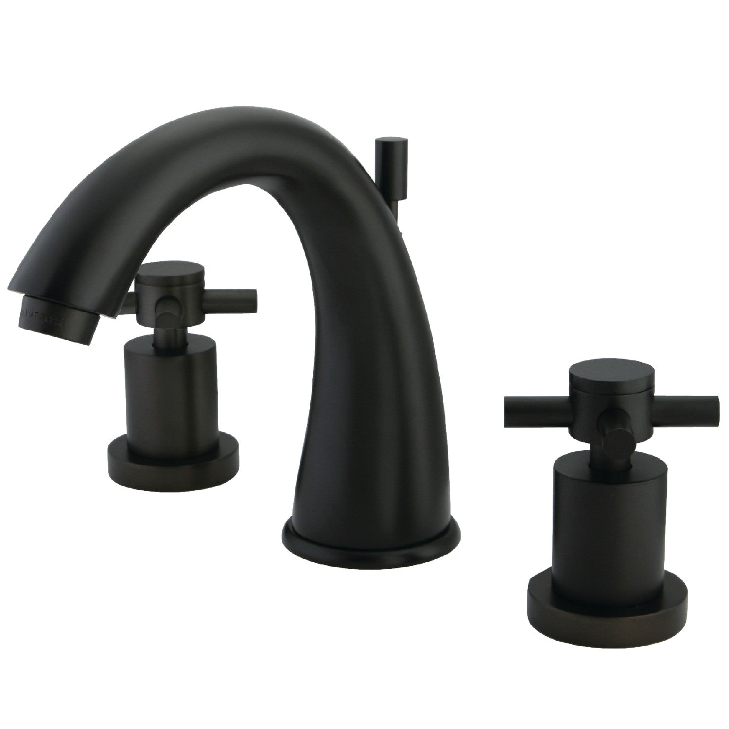 Kingston Tulare KS2965DX - Concord Two-Handle 3-Hole Deck Mount Widespread Bathroom Faucet with Brass Pop-Up, Oil Rubbed Bronze