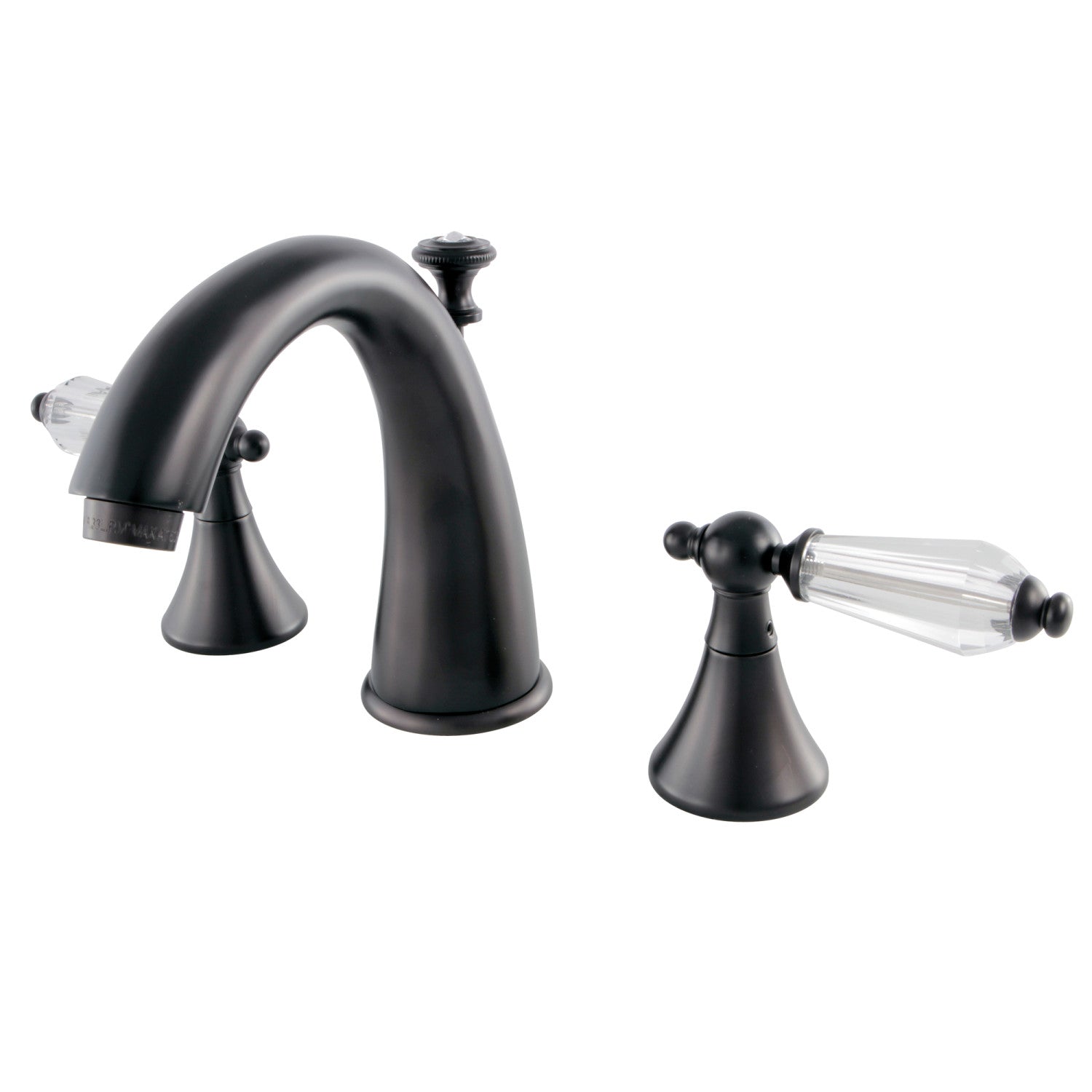 Kingston Tulare KS2975WLL - Wilshire Two-Handle 3-Hole Deck Mount Widespread Bathroom Faucet with Brass Pop-Up, Oil Rubbed Bronze