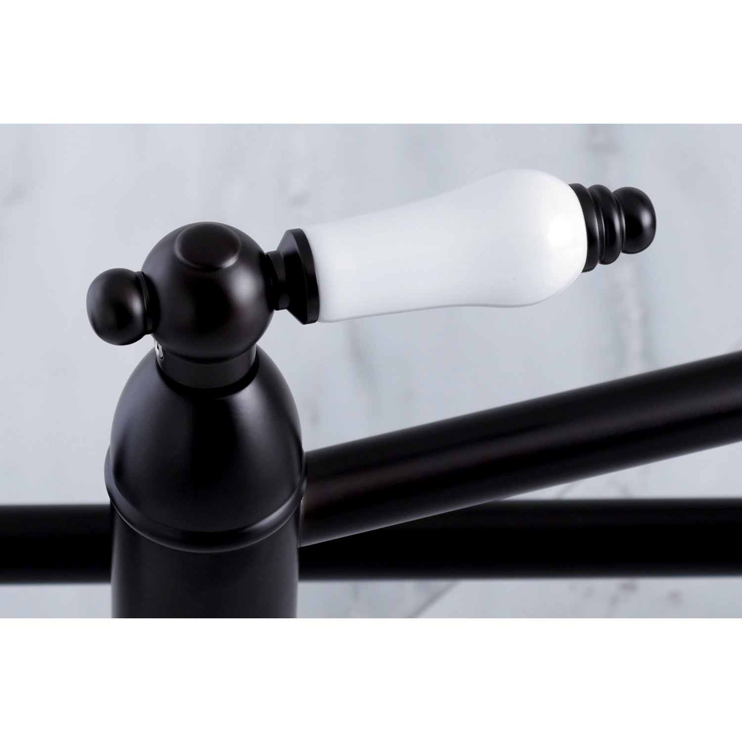 Kingston Heirloom KS3105PL - Restoration Two-Handle 1-Hole Wall Mount Pot Filler Faucet, Oil Rubbed Bronze — thumbnail 3