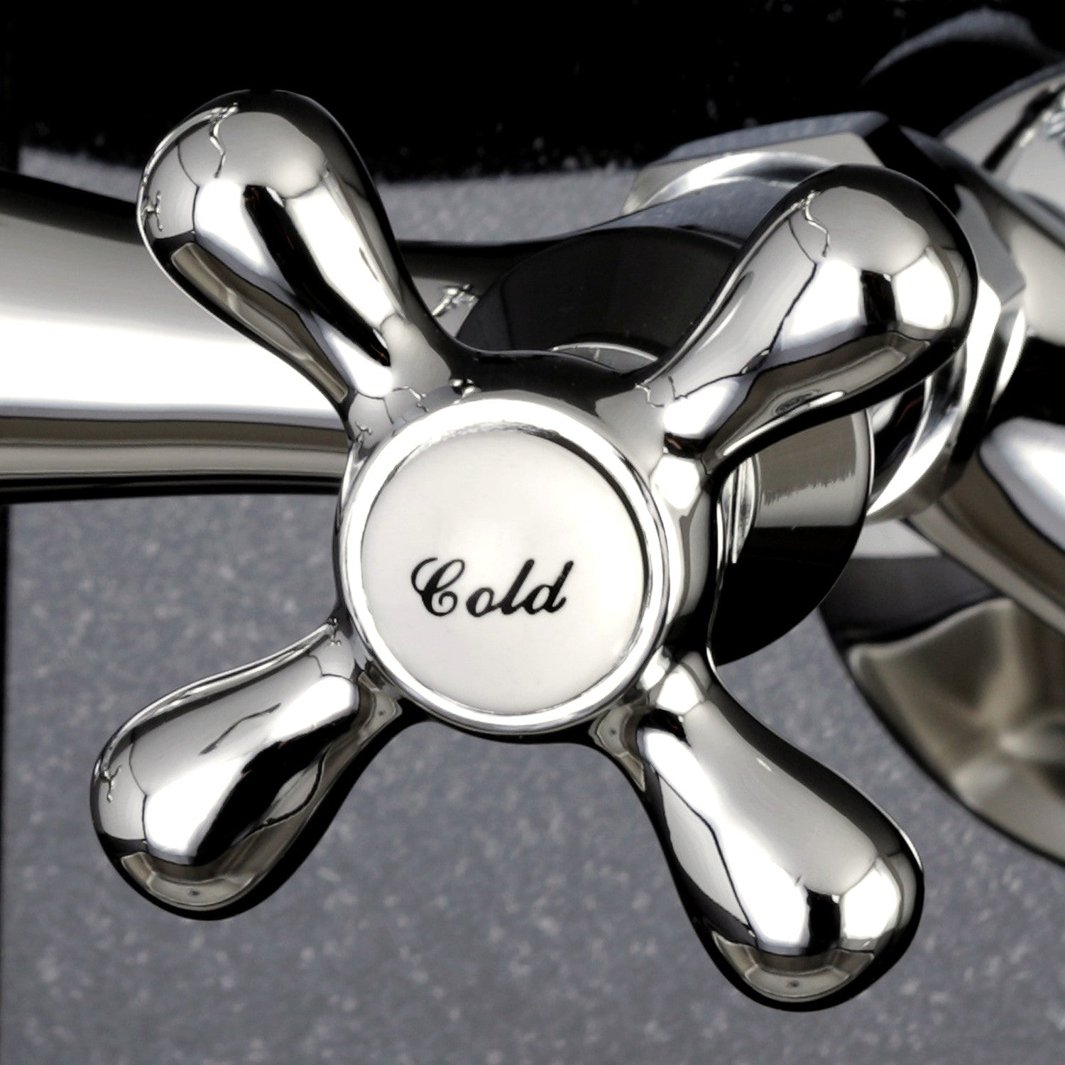 Kingston Heirloom KS3221AX - Vintage Two-Handle 2-Hole Wall Mount Bridge Kitchen Faucet, Polished Chrome — thumbnail 2