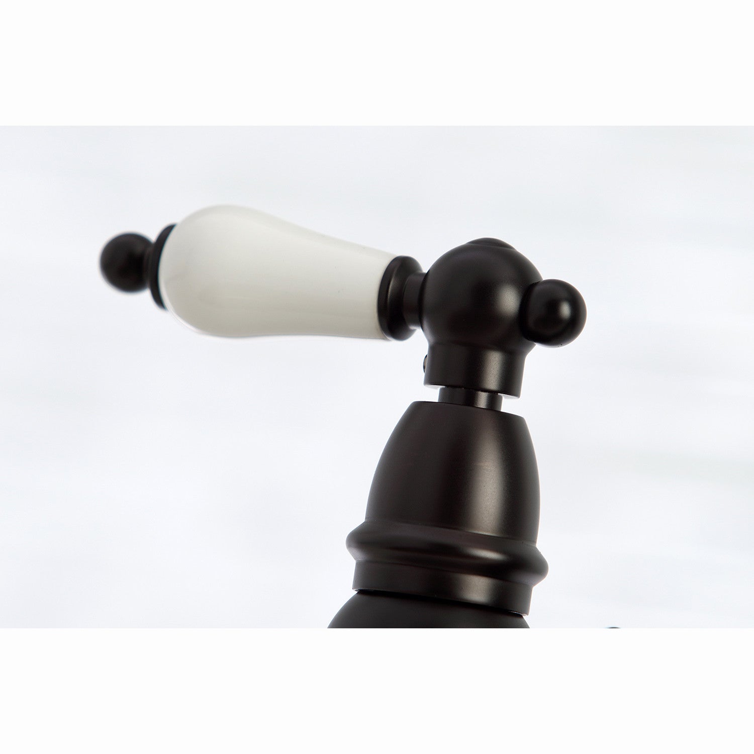 Kingston Heirloom KS3275PLBS - Restoration Two-Handle 4-Hole Deck Mount Bridge Kitchen Faucet with Brass Sprayer, Oil Rubbed Bronze — thumbnail 2