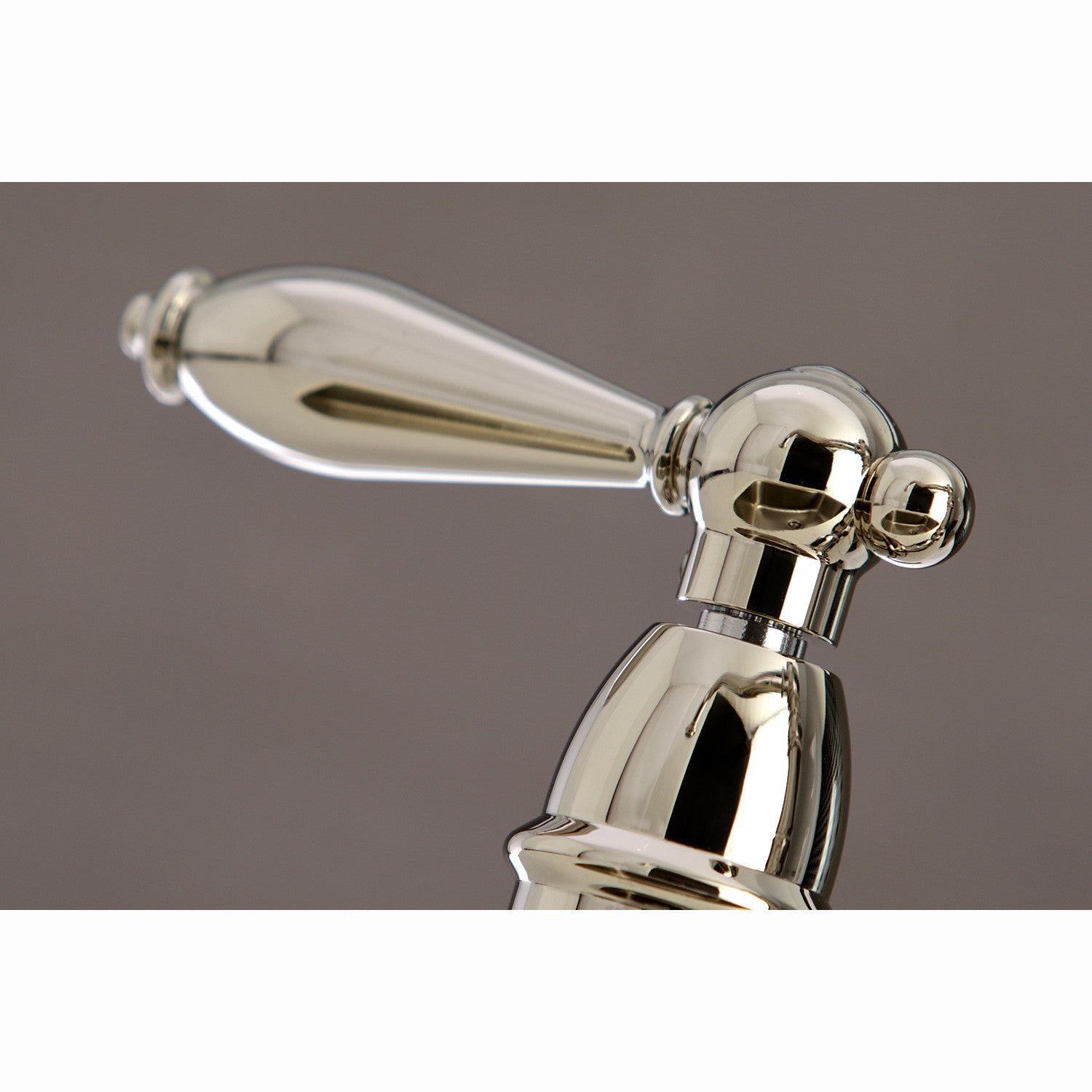 Kingston Heirloom KS3276ALBS - Restoration Two-Handle 4-Hole Deck Mount Bridge Kitchen Faucet with Brass Sprayer, Polished Nickel — thumbnail 2