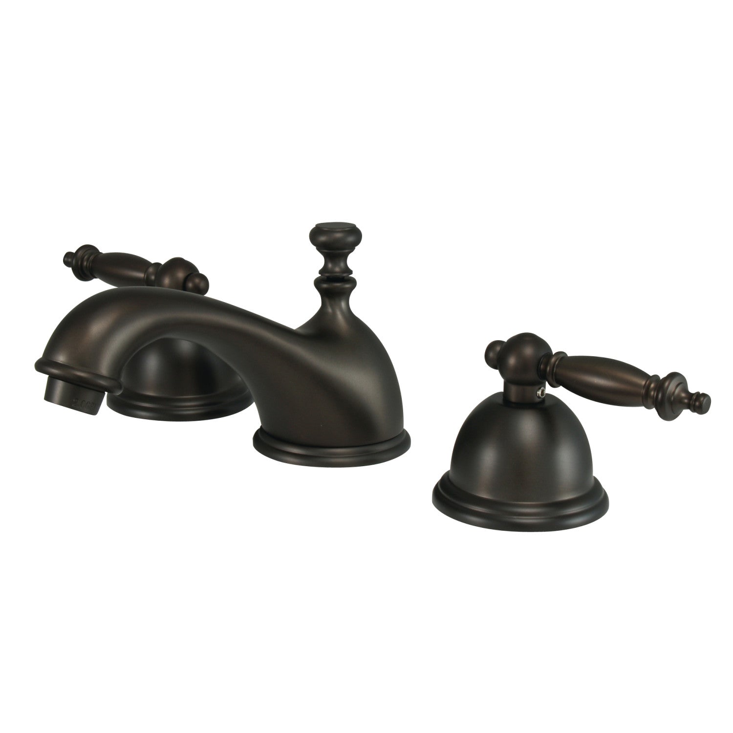 Kingston Heirloom KS3965TL - Templeton Two-Handle 3-Hole Deck Mount Widespread Bathroom Faucet with Brass Pop-Up, Oil Rubbed Bronze