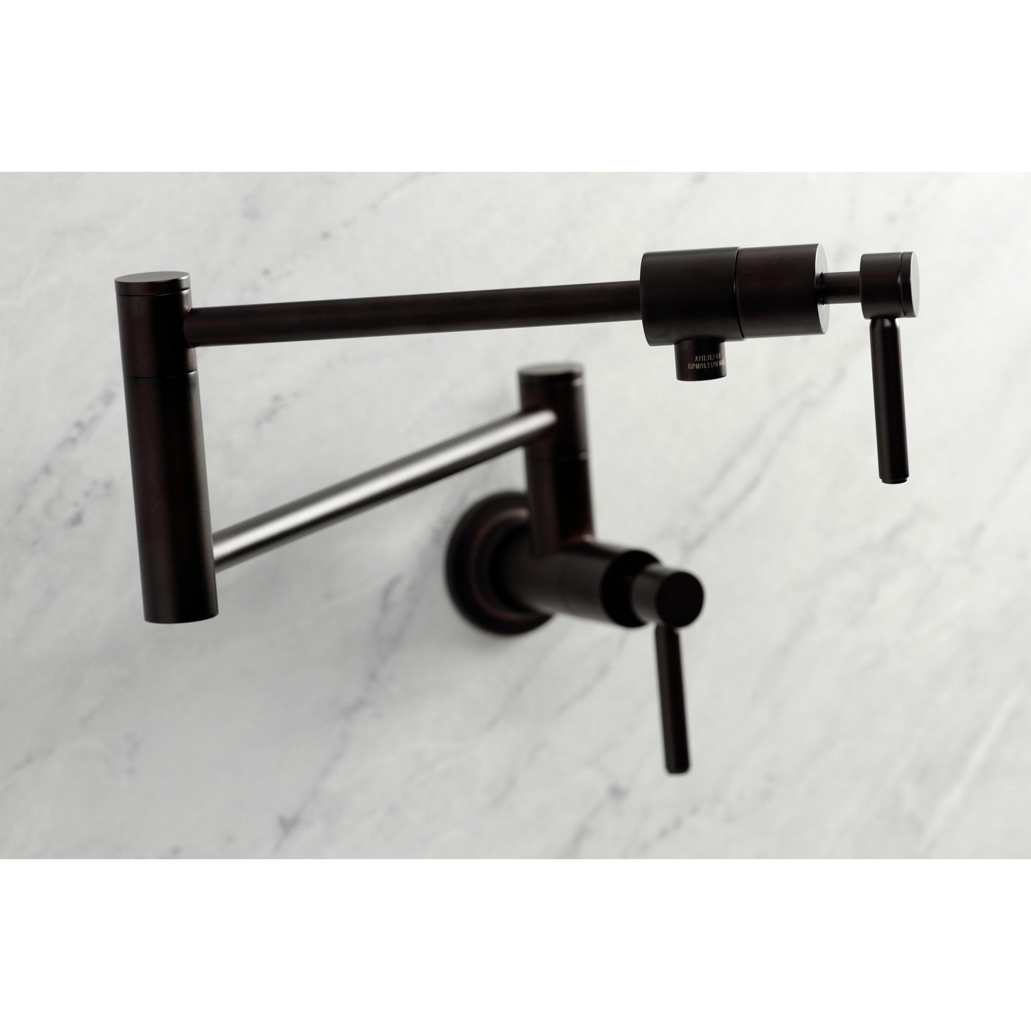 Kingston Sona KS4105DL - Concord Two-Handle 1-Hole Wall Mount Pot Filler Faucet, Oil Rubbed Bronze — thumbnail 3