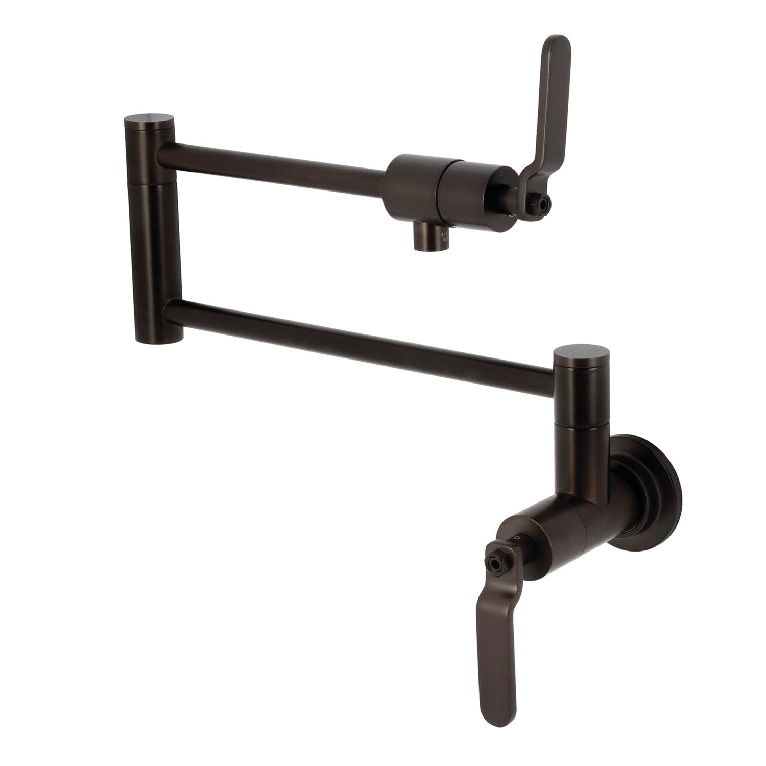 Kingston Sona KS4105KL - Whitaker Two-Handle 1-Hole Wall Mount Pot Filler Faucet, Oil Rubbed Bronze