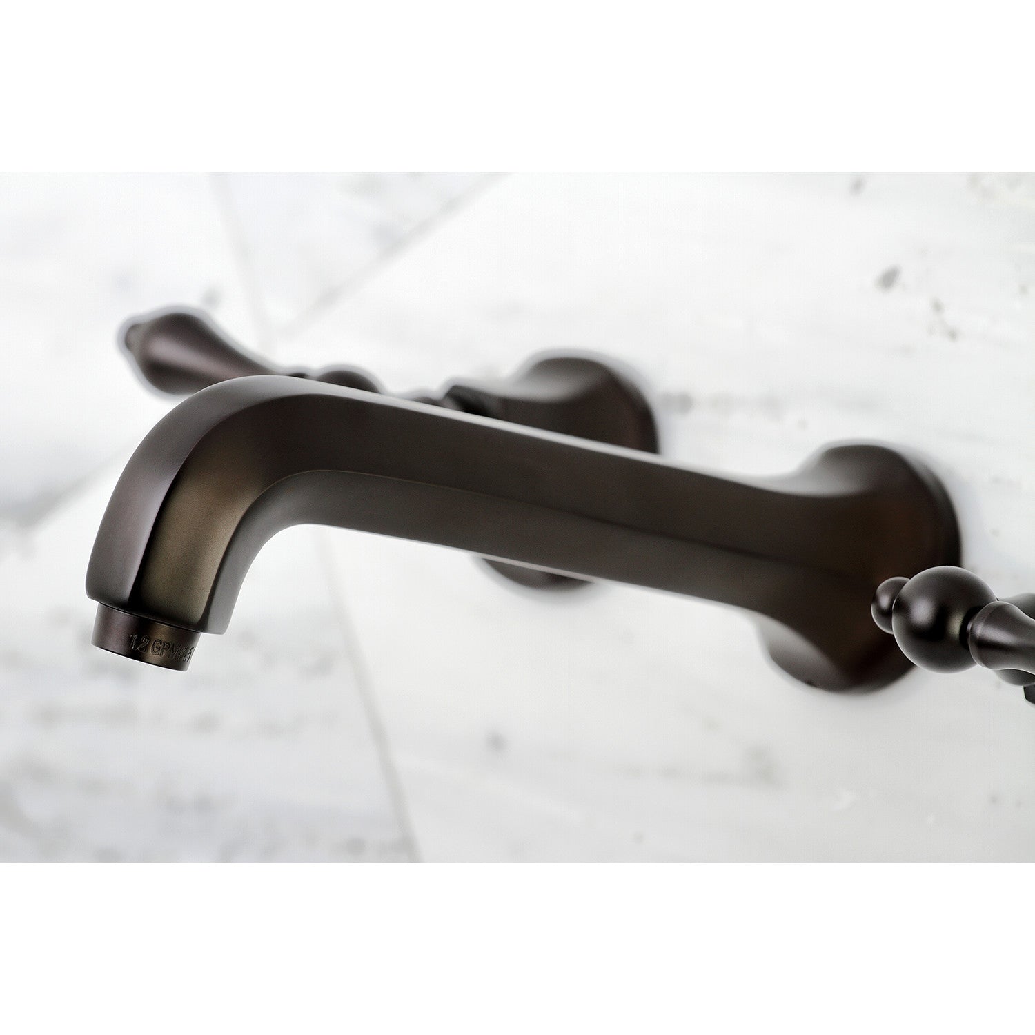 Kingston Tulare KS4125AL - Metropolitan Double-Handle 3-Hole Wall Mount Bathroom Faucet, Oil Rubbed Bronze — thumbnail 2