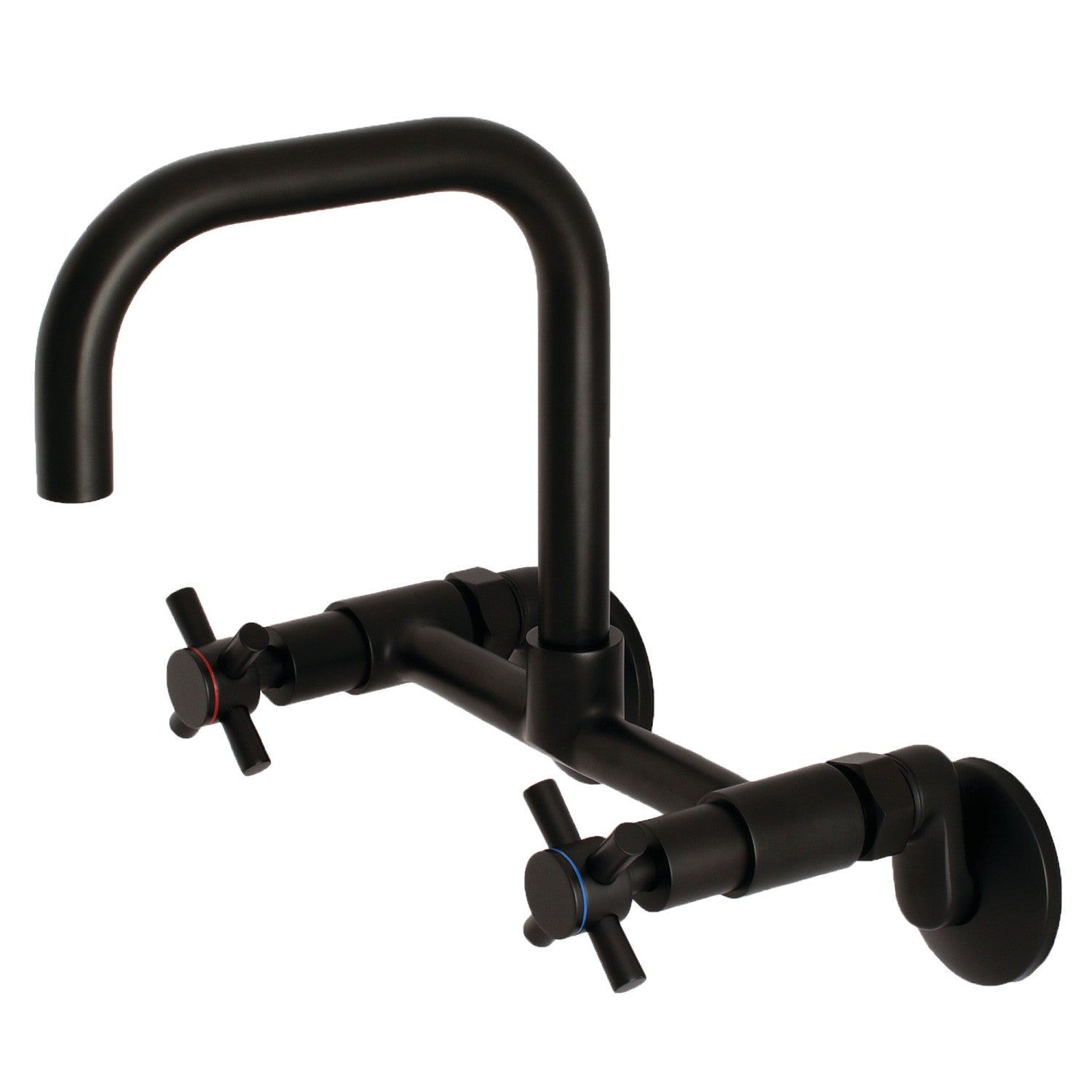 Kingston Sona KS413MB - Concord Two-Handle 2-Hole Wall Mount Kitchen Faucet, Matte Black