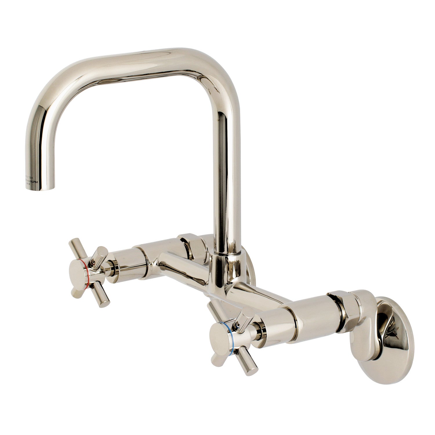 Kingston Sona KS413PN - Concord Two-Handle 2-Hole Wall Mount Kitchen Faucet, Polished Nickel