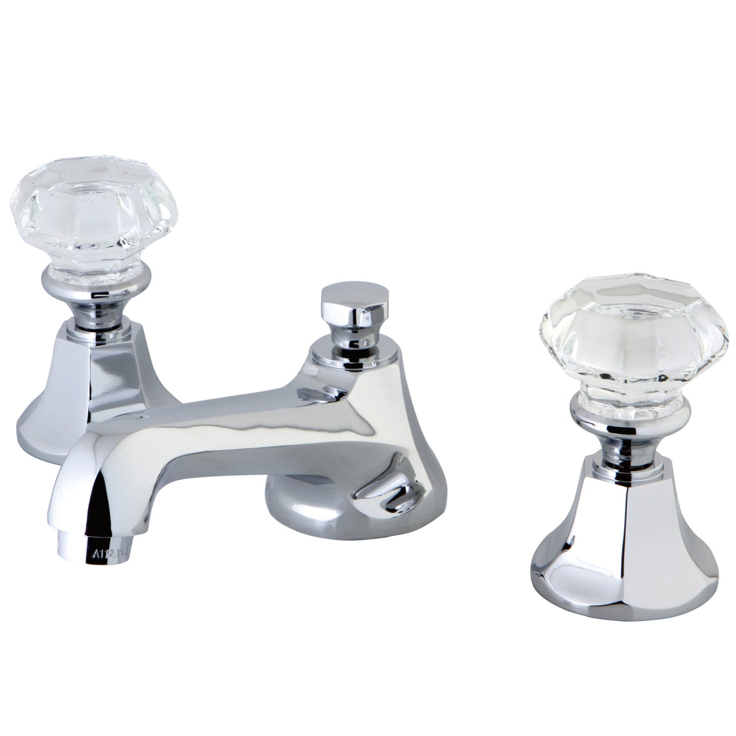 Kingston Tulare KS4461WCL - Celebrity Two-Handle 3-Hole Deck Mount Widespread Bathroom Faucet with Brass Pop-Up, Polished Chrome