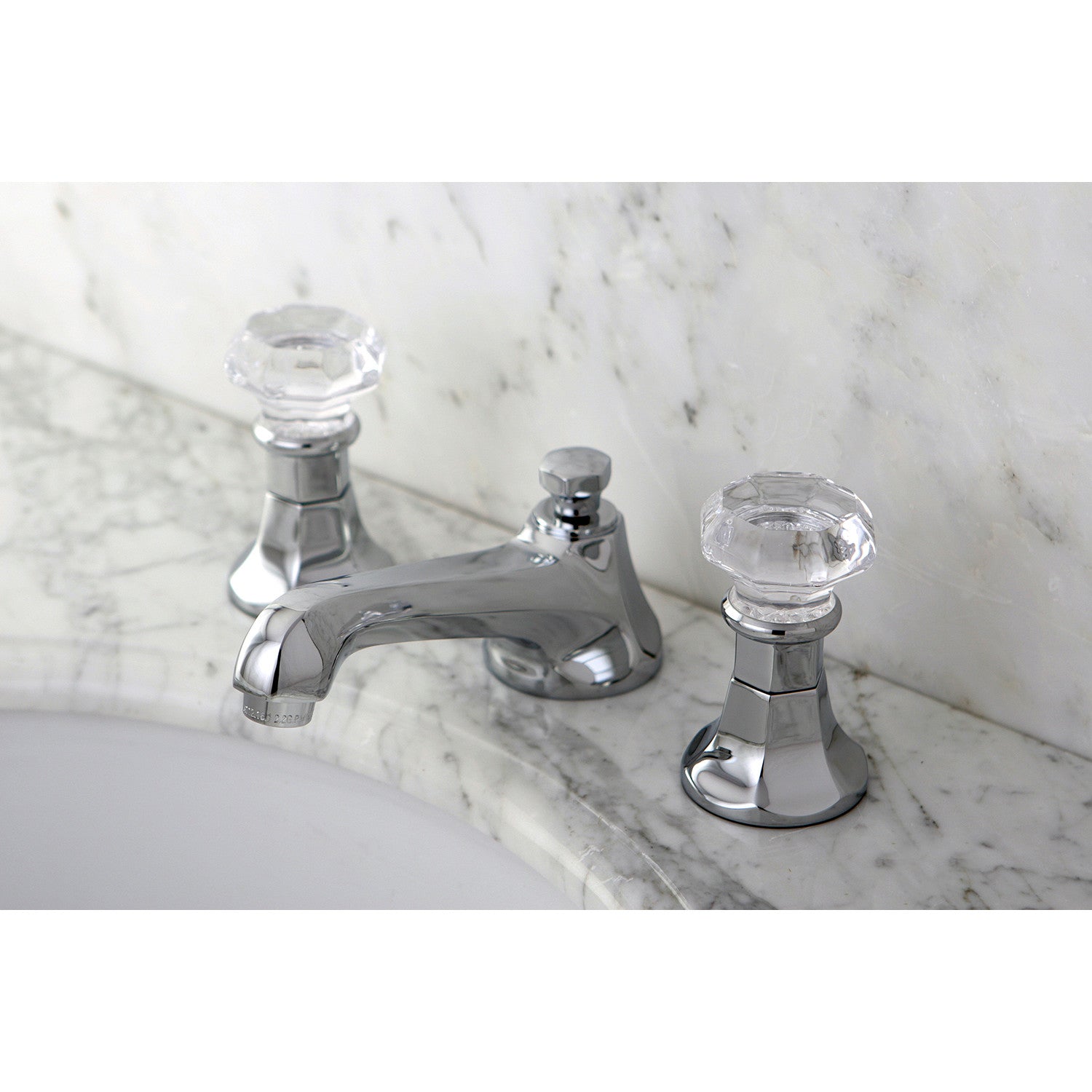Kingston Tulare KS4461WCL - Celebrity Two-Handle 3-Hole Deck Mount Widespread Bathroom Faucet with Brass Pop-Up, Polished Chrome — thumbnail 3