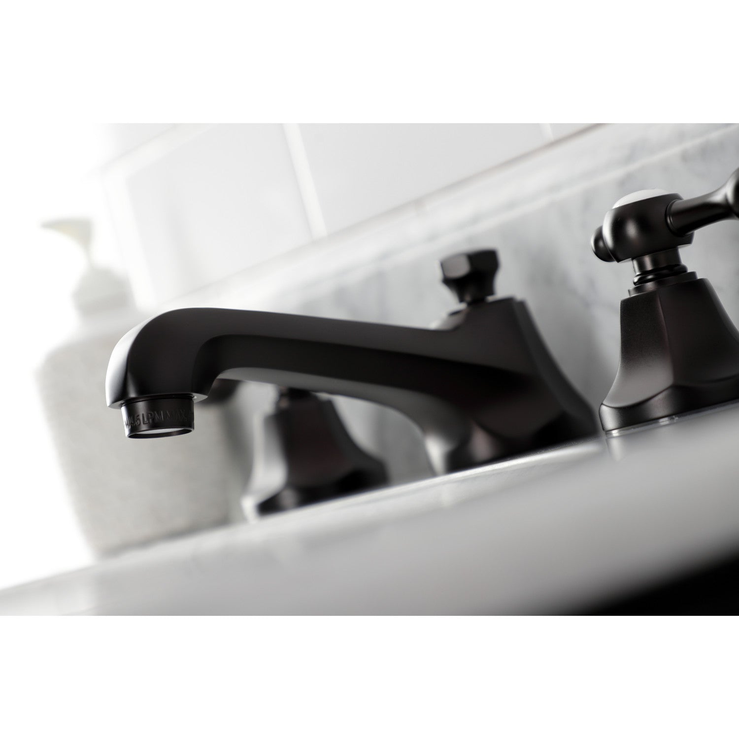 Kingston Tulare KS4465TAL - Tudor Two-Handle 3-Hole Deck Mount Widespread Bathroom Faucet with Brass Pop-Up, Oil Rubbed Bronze — thumbnail 3