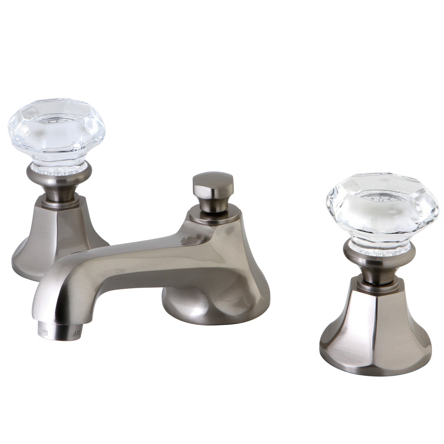 Kingston Tulare KS4468WCL - Celebrity Two-Handle 3-Hole Deck Mount Widespread Bathroom Faucet with Brass Pop-Up, Brushed Nickel