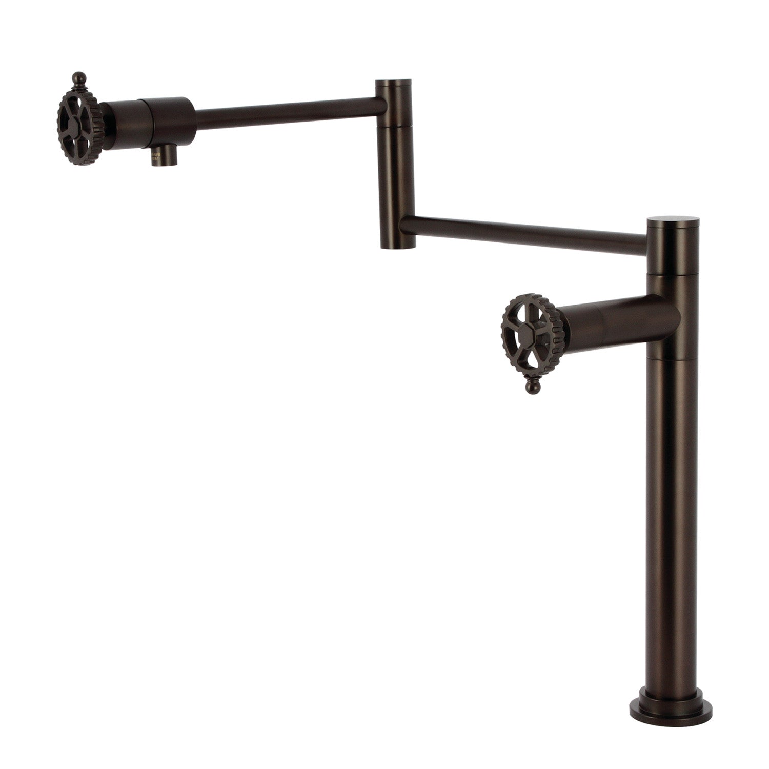 Kingston Sona KS4705CG - Fuller Two-Handle 1-Hole Deck Mount Pot Filler Faucet, Oil Rubbed Bronze