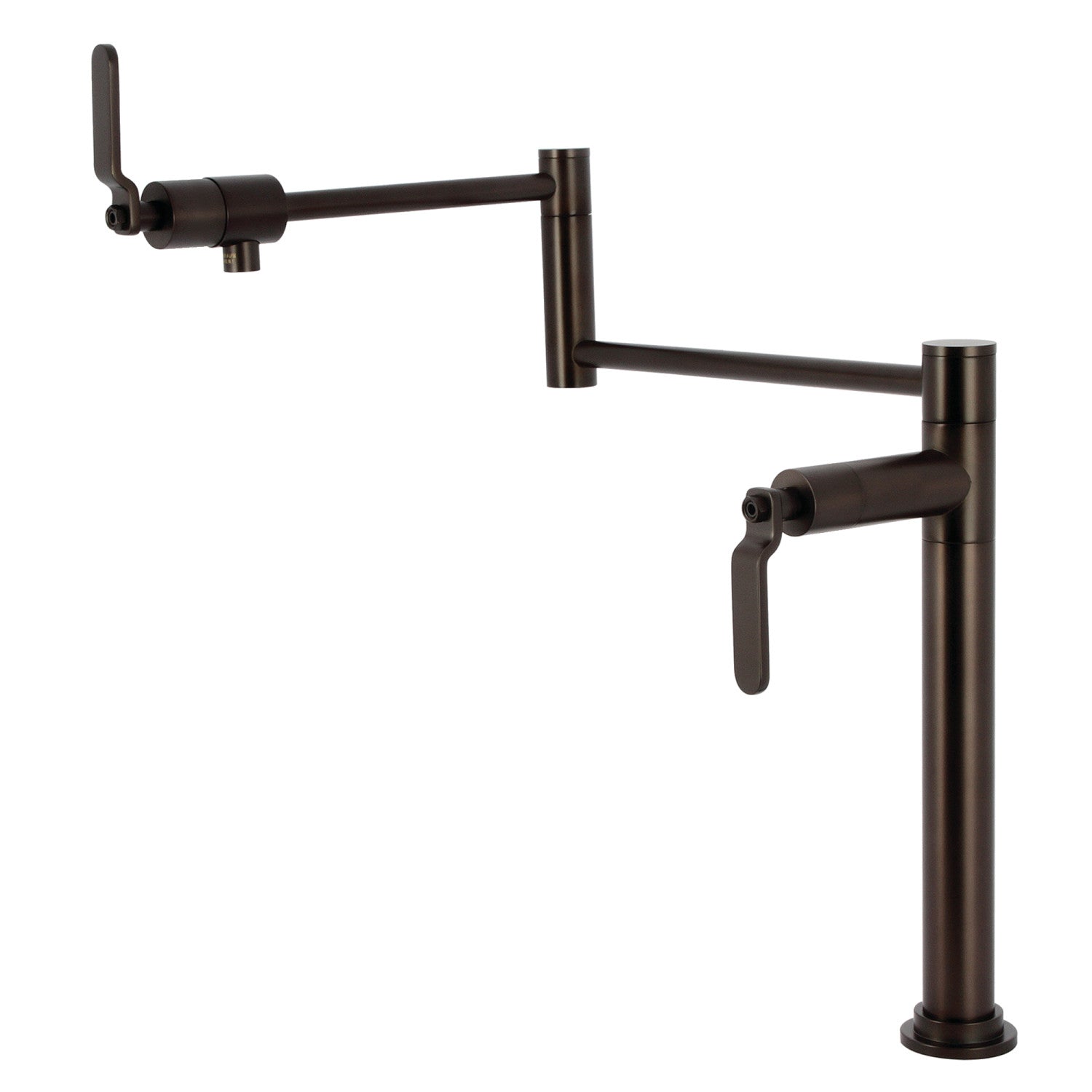 Kingston Sona KS4705KL - Whitaker Two-Handle 1-Hole Deck Mount Pot Filler Faucet, Oil Rubbed Bronze
