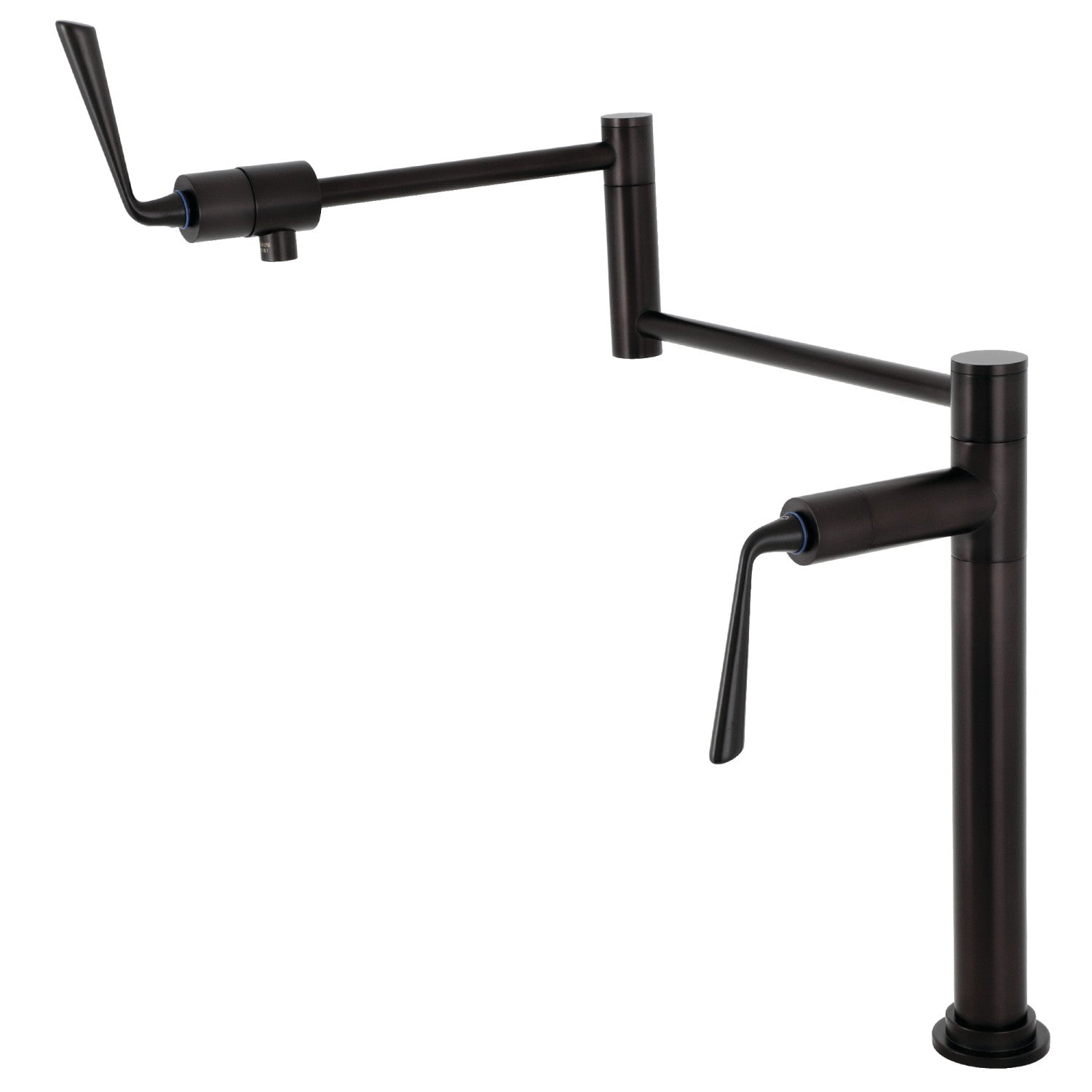 Kingston Silver Sage KS4705ZL Two-Handle 1-Hole Deck Mount Pot Filler Faucet, Oil Rubbed Bronze