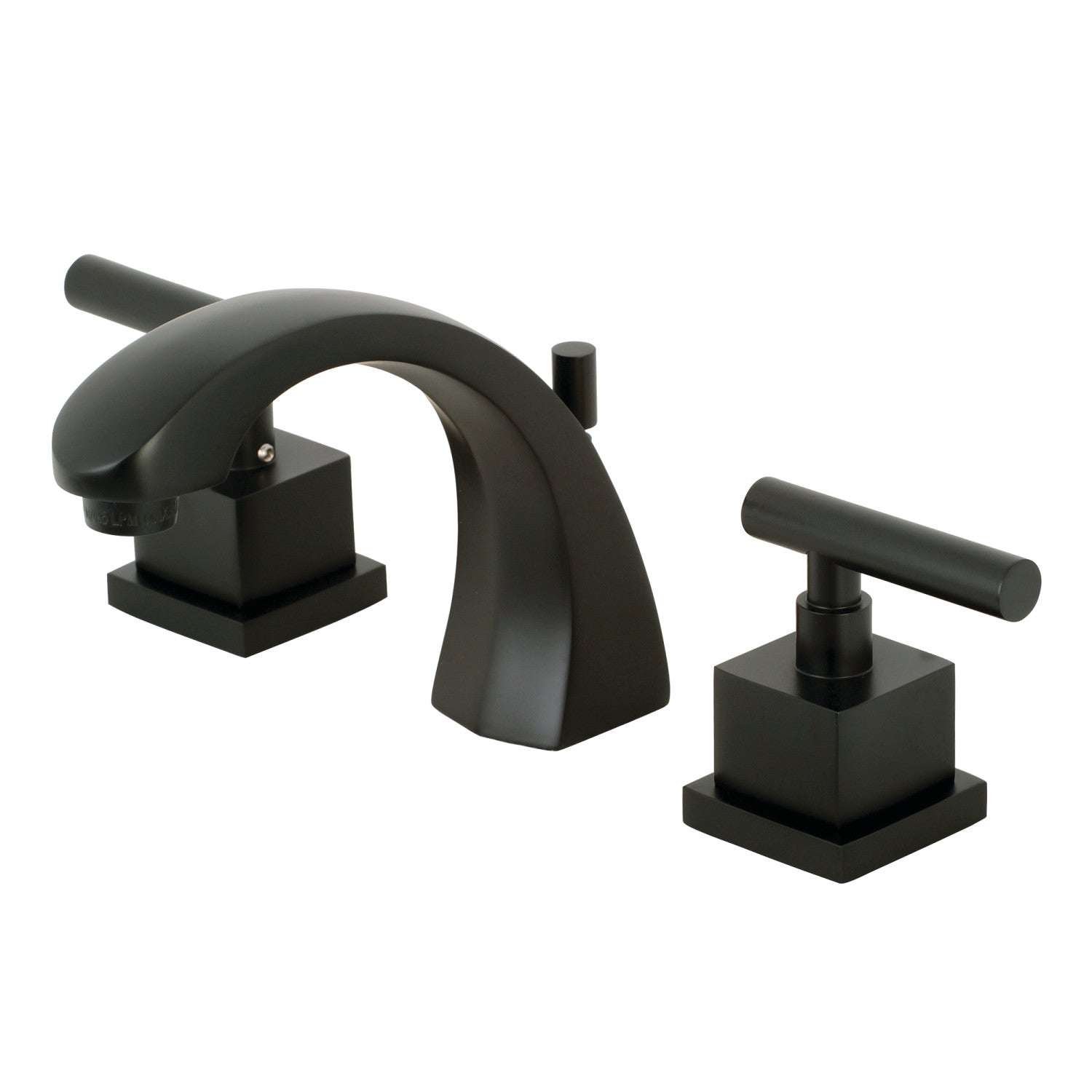 Kingston Sona KS4980CQL - Claremont Two-Handle 3-Hole Deck Mount Widespread Bathroom Faucet with Brass Pop-Up, Matte Black