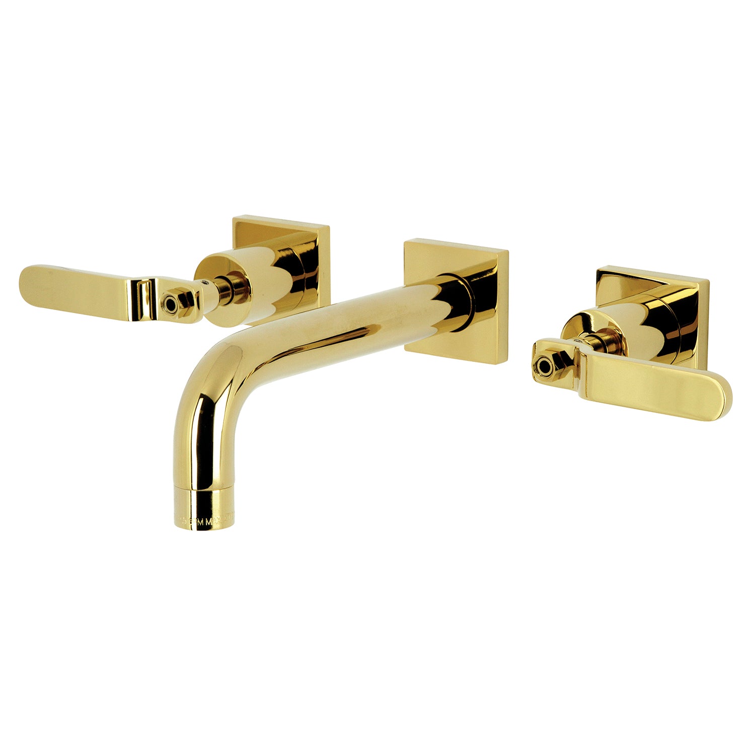 Kingston Sona KS6122KL - Whitaker Double-Handle 3-Hole Wall Mount Bathroom Faucet, Polished Brass