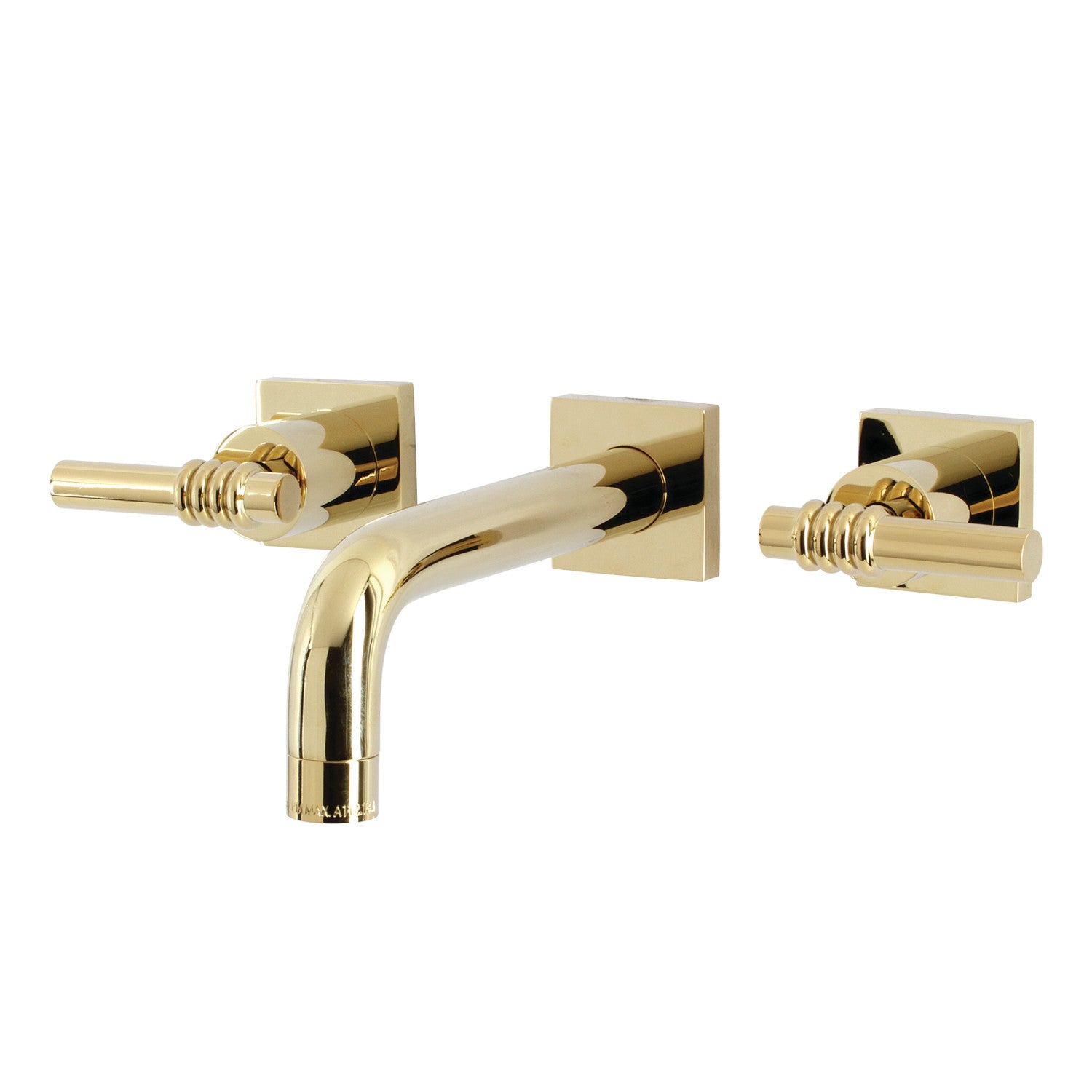 Kingston Sona KS6122ML - Milano Double-Handle 3-Hole Wall Mount Bathroom Faucet, Polished Brass