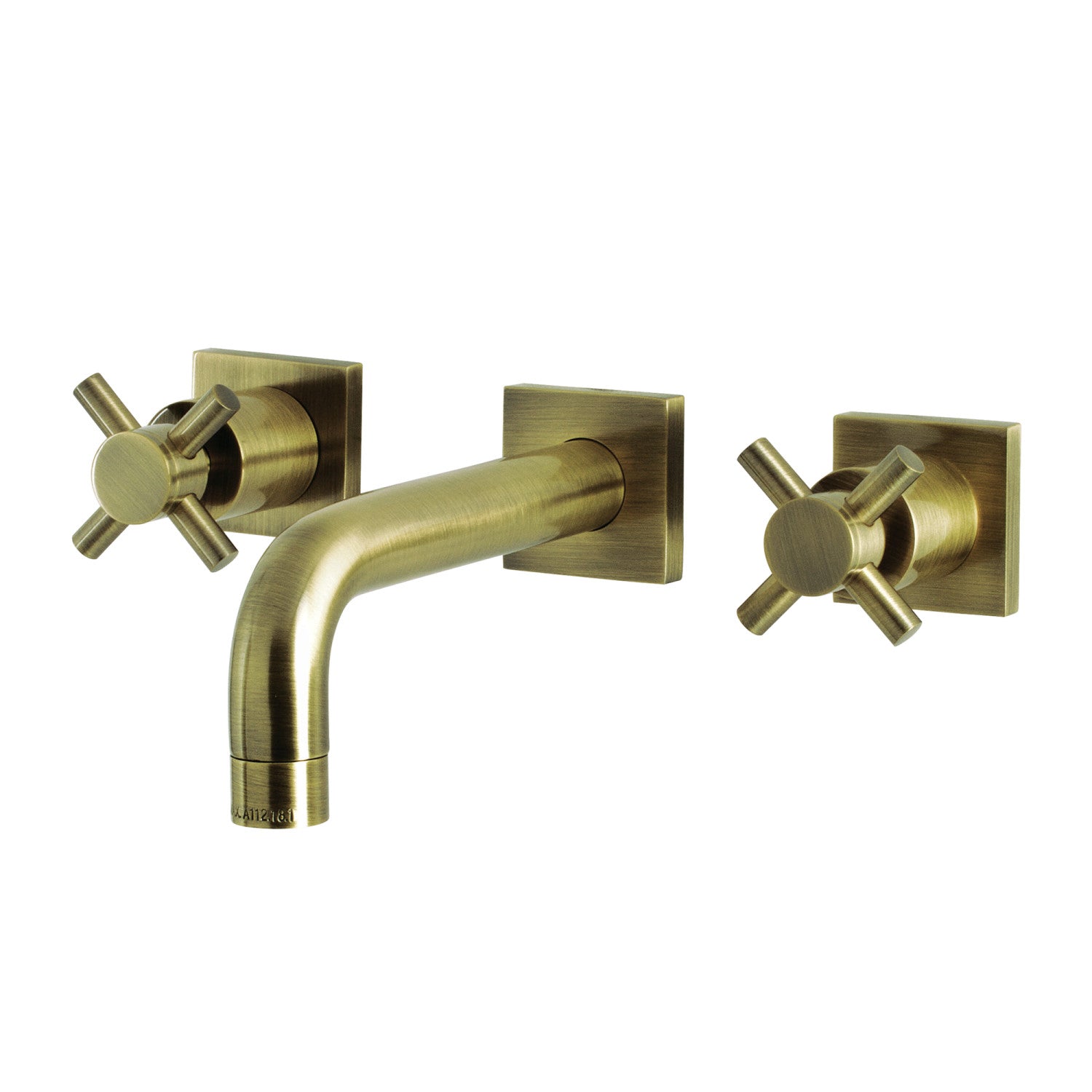Kingston Sona KS6123DX - Concord Double-Handle 3-Hole Wall Mount Bathroom Faucet, Antique Brass