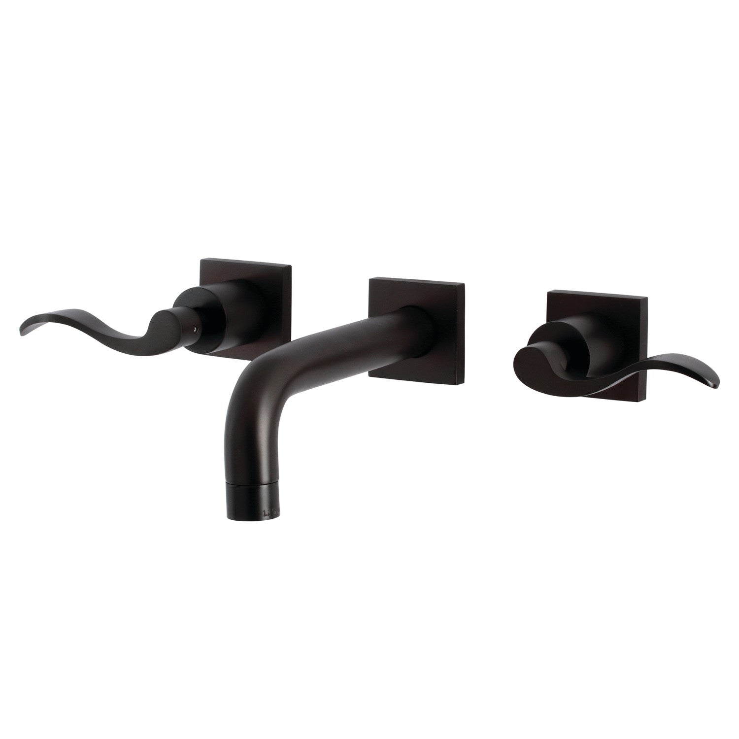 Kingston Tulare KS6125DFL - NuWave Double-Handle 3-Hole Wall Mount Bathroom Faucet, Oil Rubbed Bronze